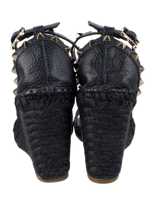 Valentino Rockstud Accents Leather Espadrilles