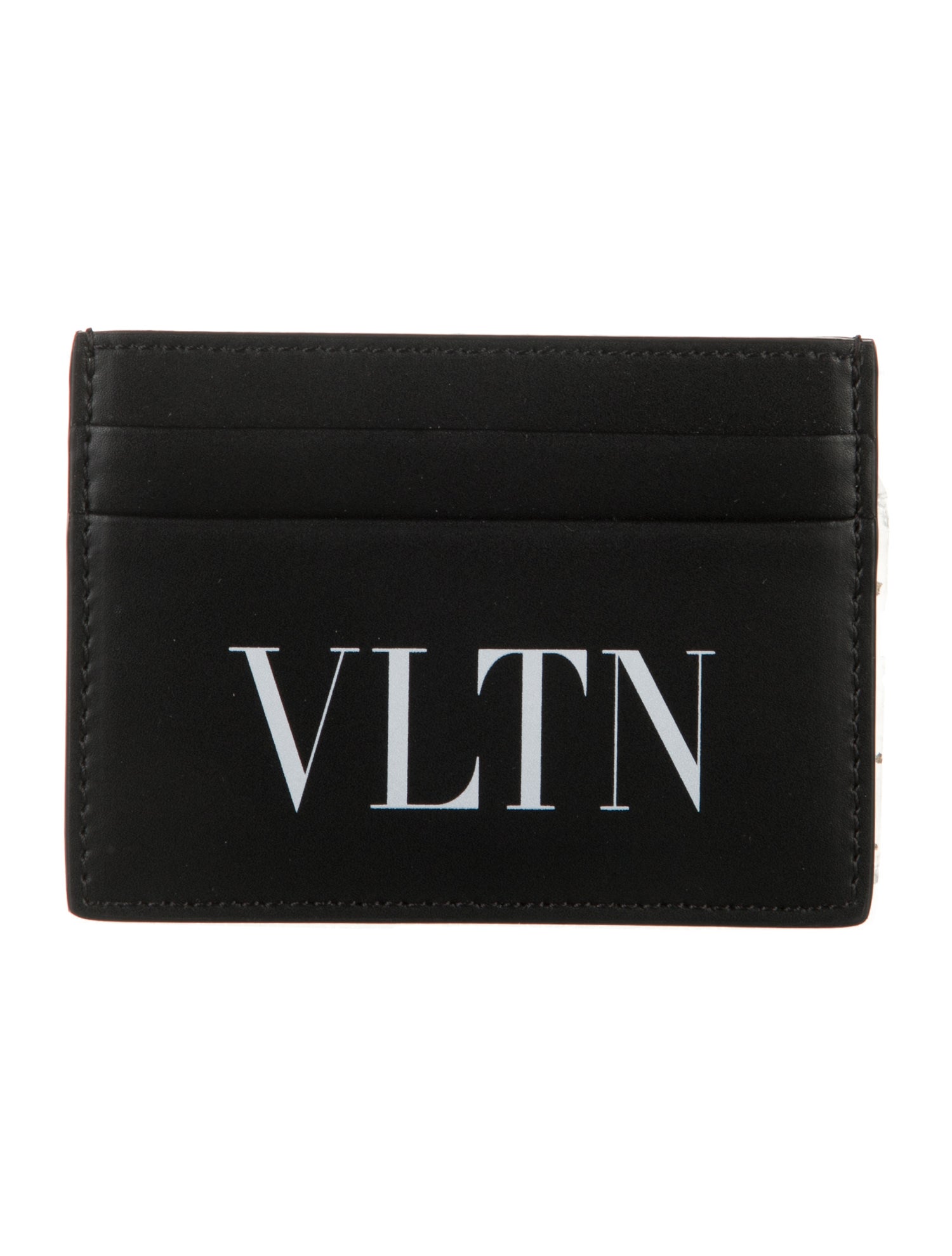 Valentino Leather Printed Card Holder w/ Tags