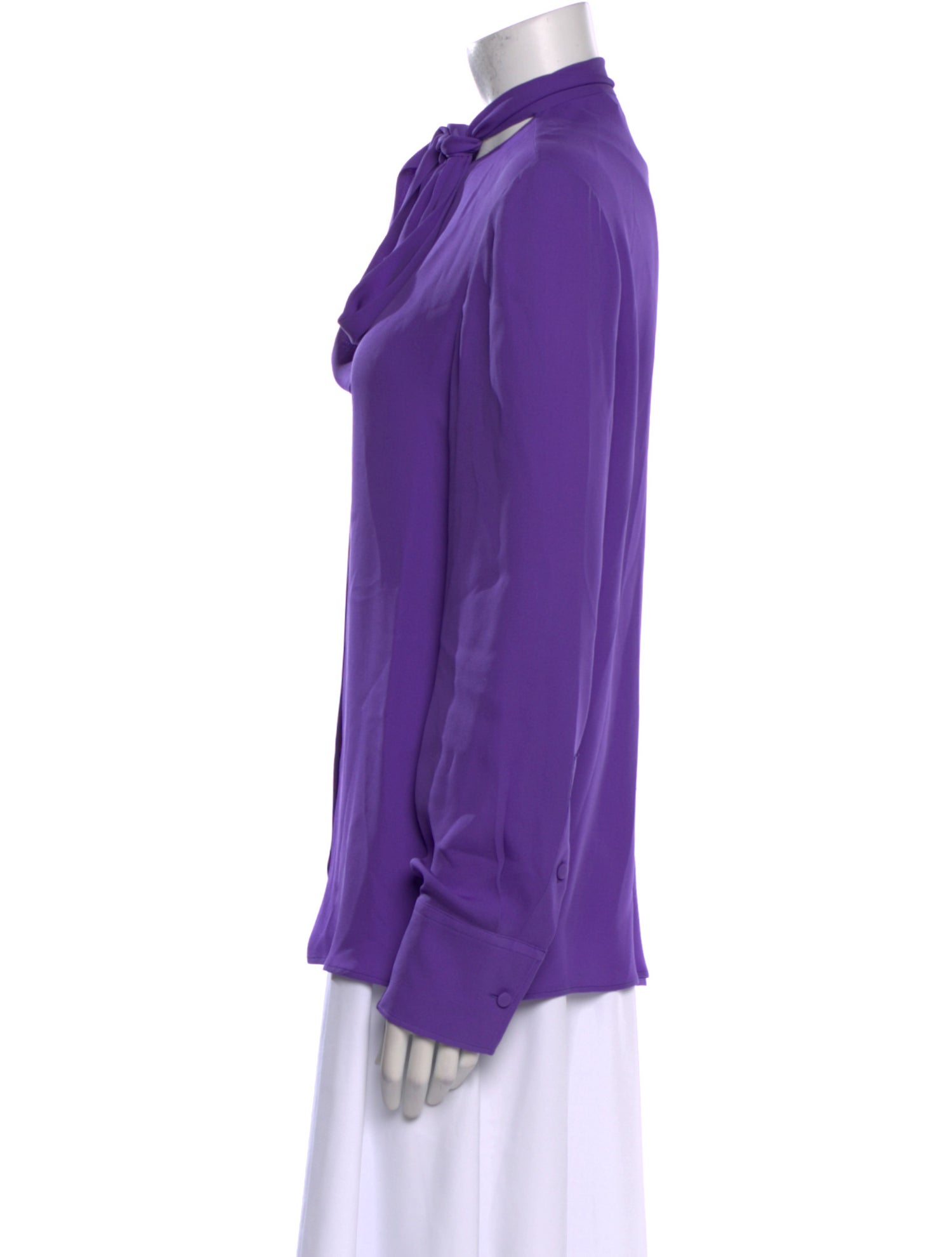 Valentino Silk Mock Neck Blouse