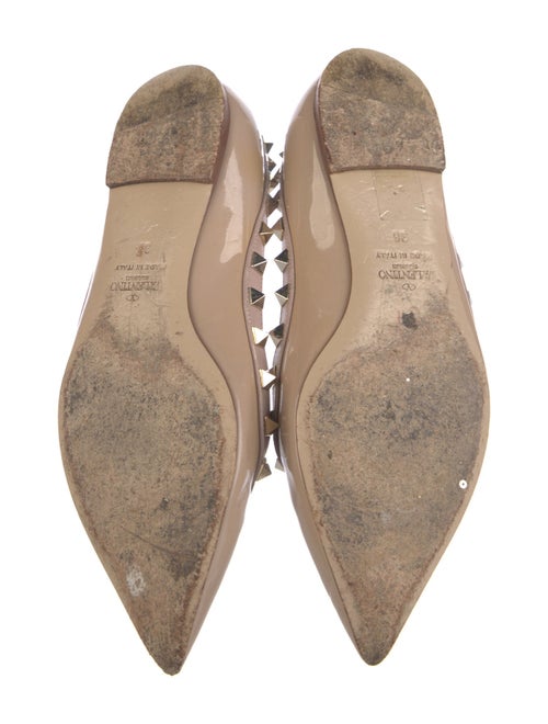 Valentino Rockstud Accents Patent Leather Flats
