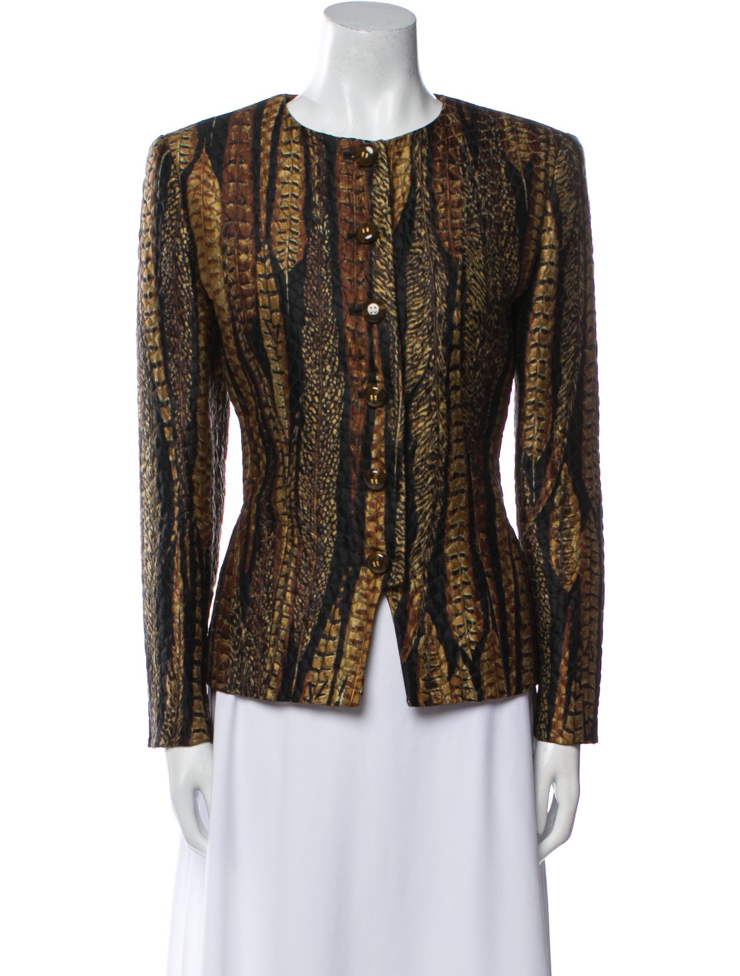 Valentino Vintage Tweed Pattern Evening Jacket