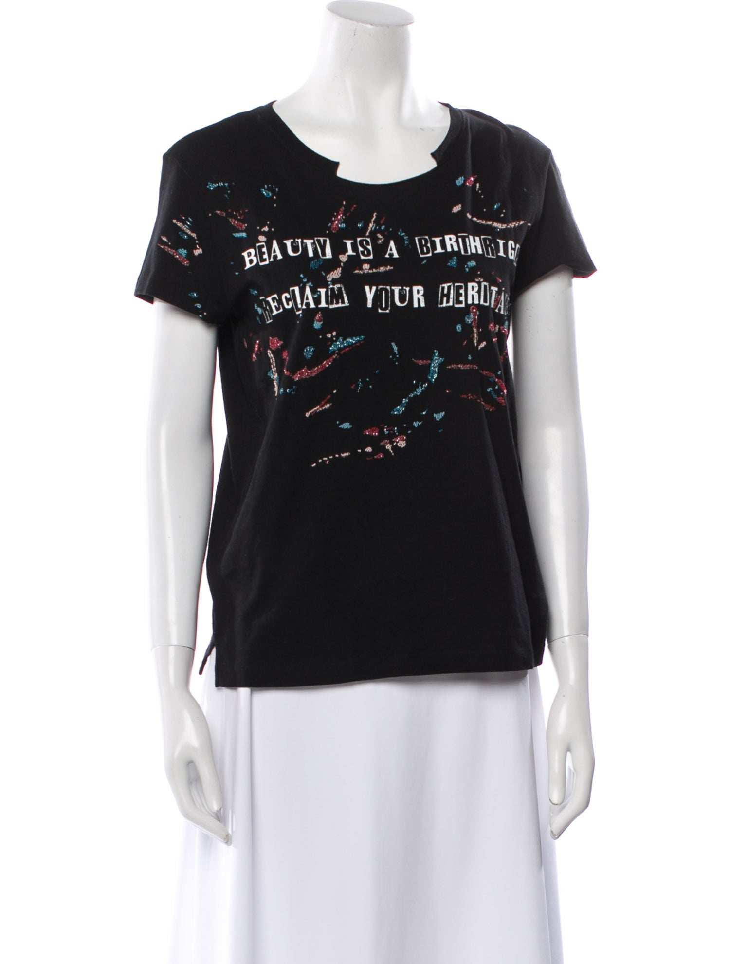 Valentino Graphic Print Crew Neck T-Shirt w/ Tags