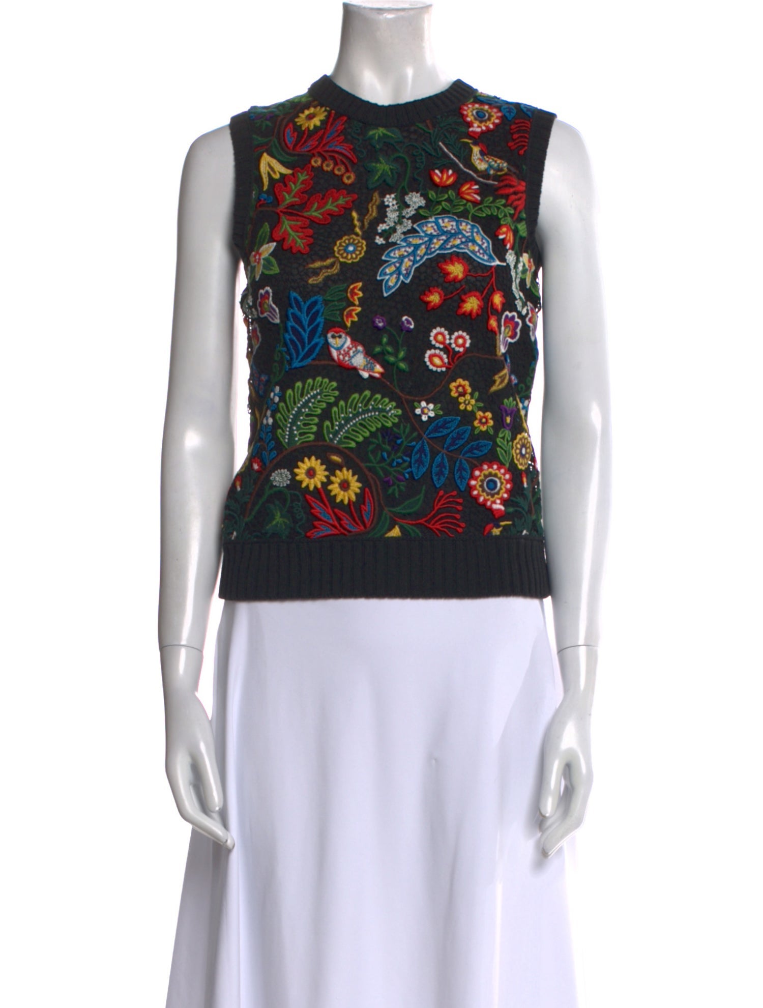 Valentino Crochet Printed Sweater