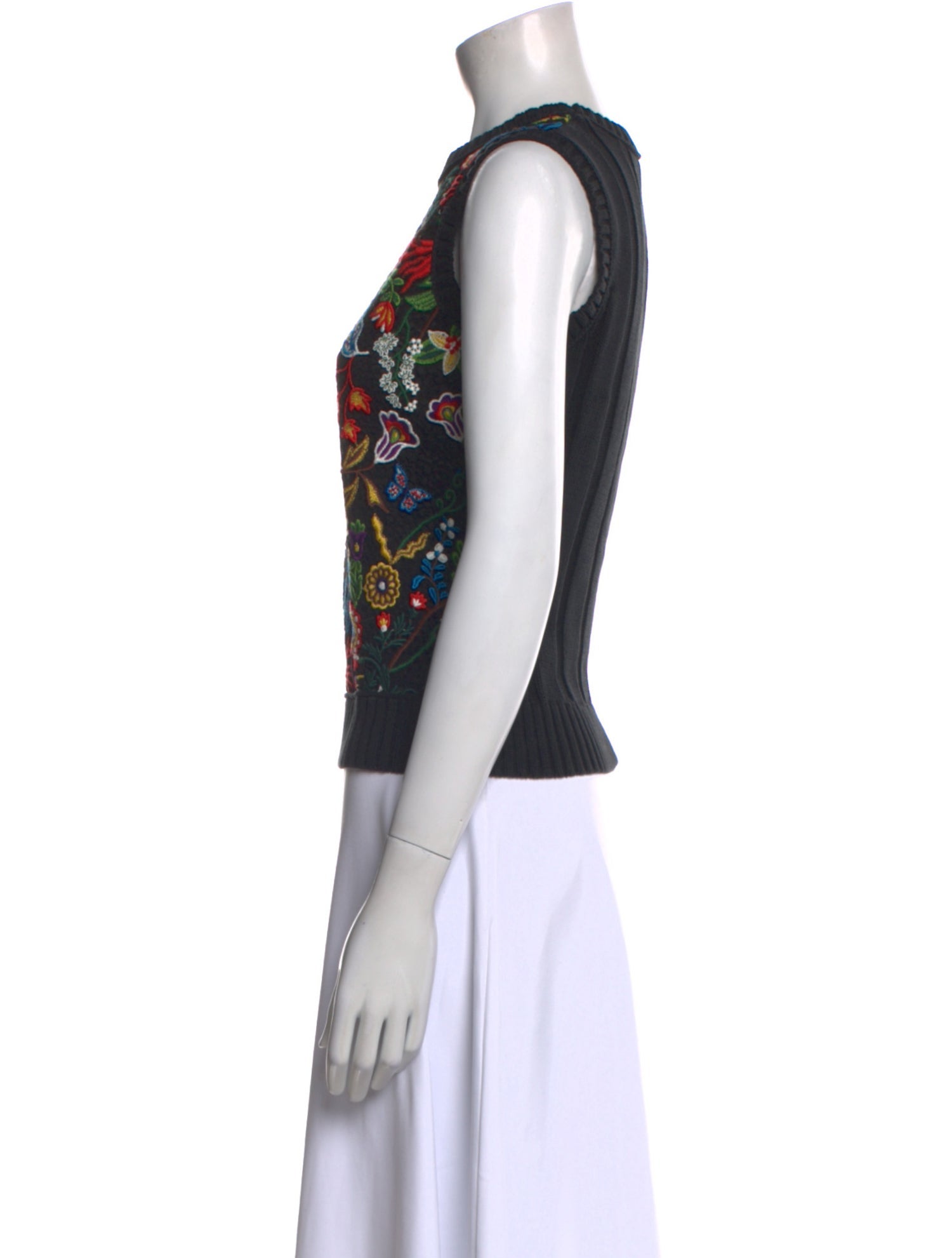 Valentino Crochet Printed Sweater