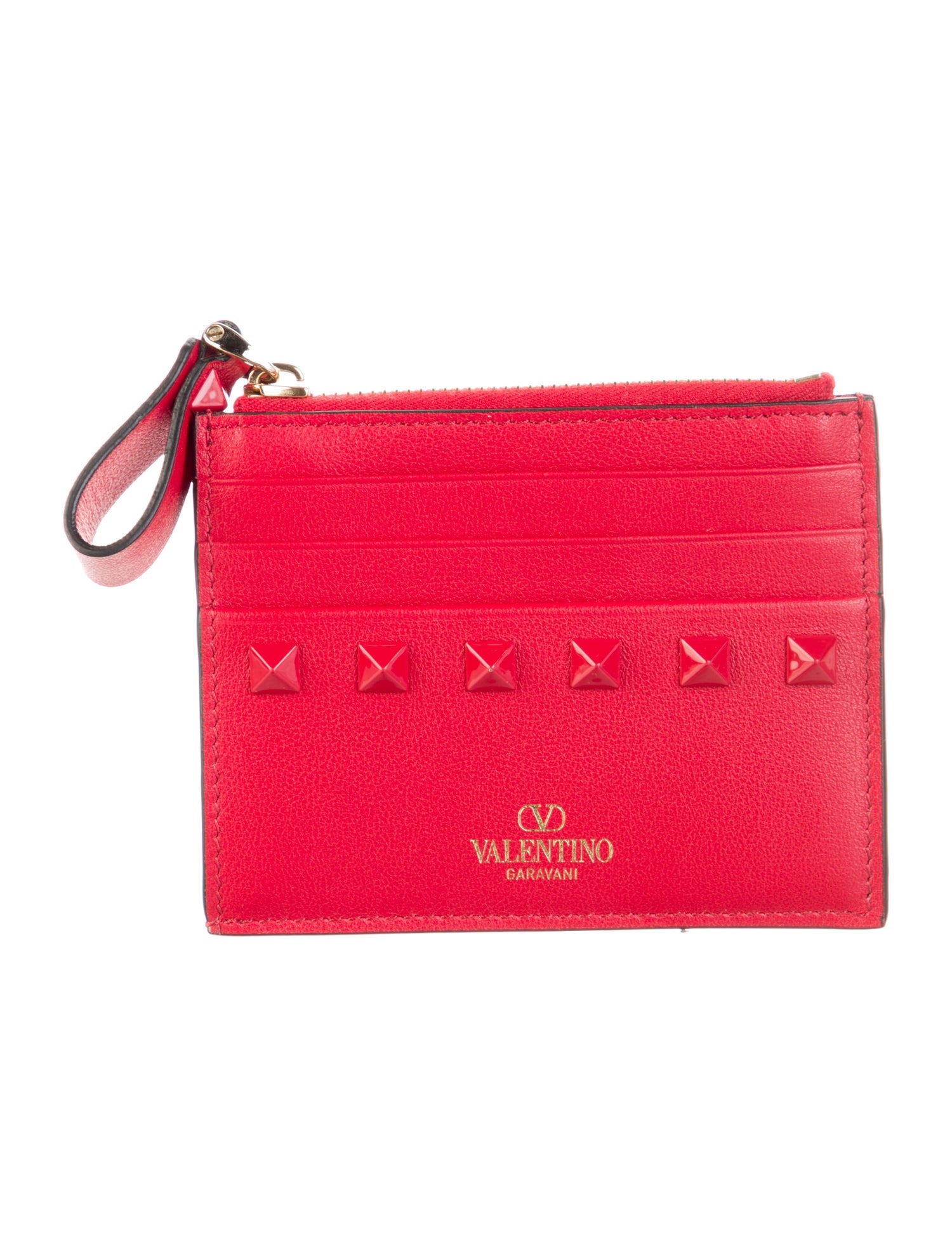 Valentino Leather Printed Card Holder