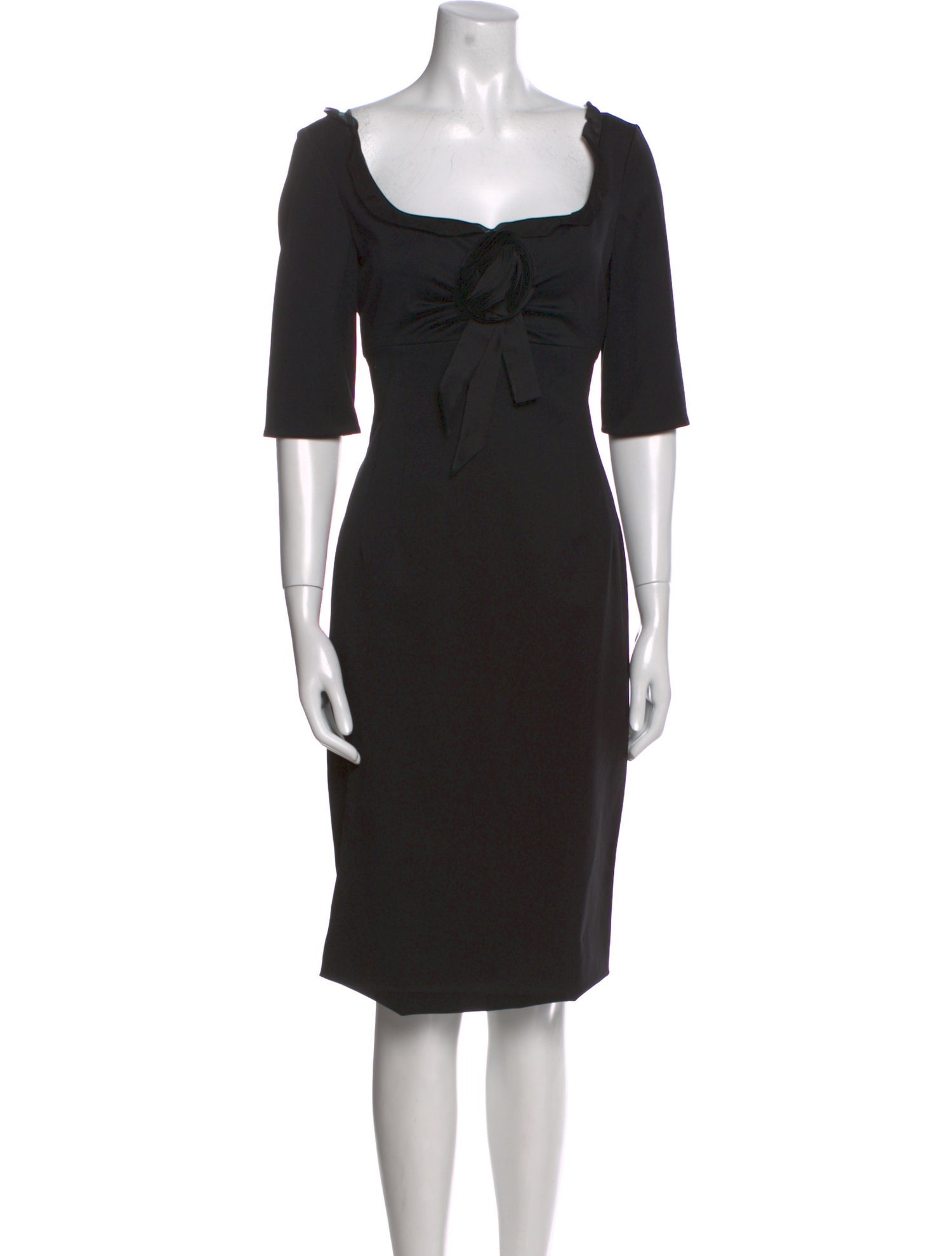 Valentino Square Neckline Knee-Length Dress