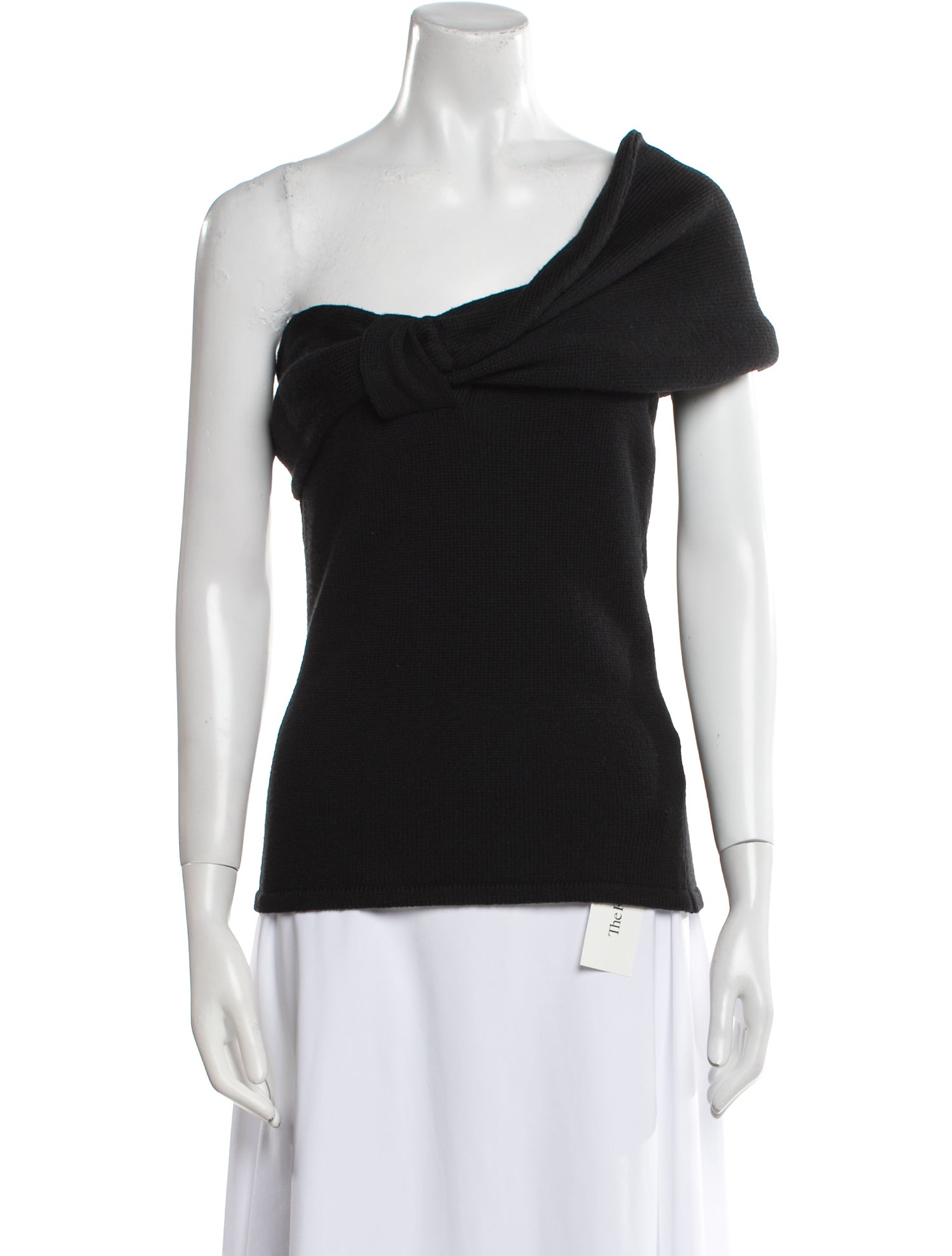 Valentino Wool One-Shoulder Top