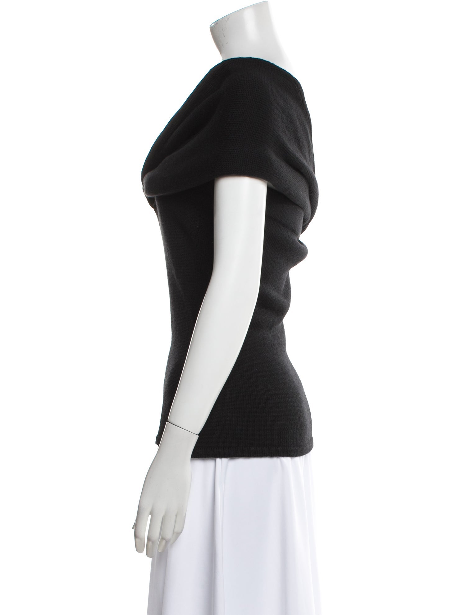 Valentino Wool One-Shoulder Top