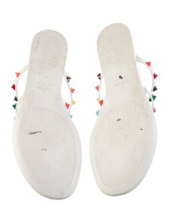 Valentino Rockstud Accents Rubber Slides