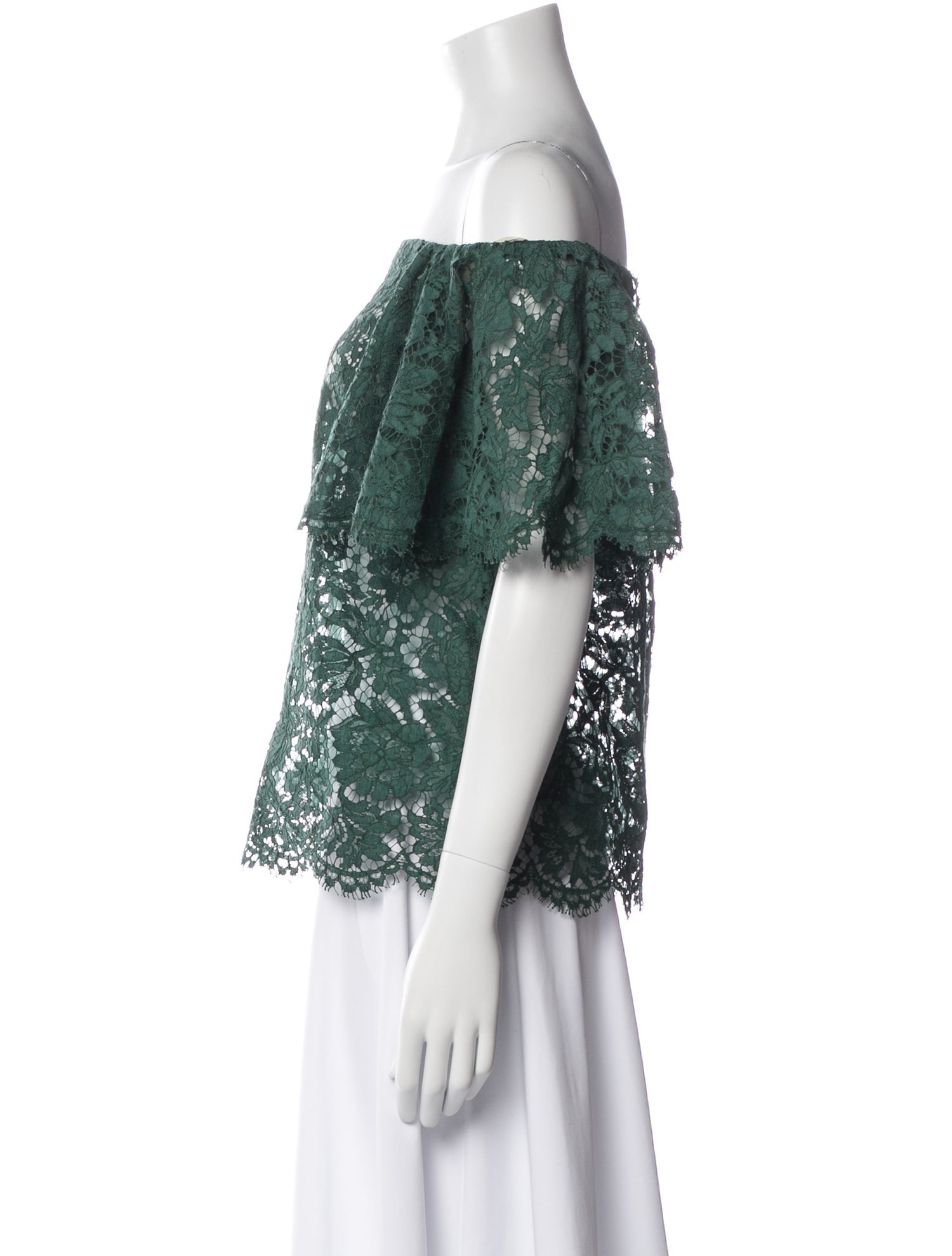 Valentino Lace Pattern Off-The-Shoulder Blouse