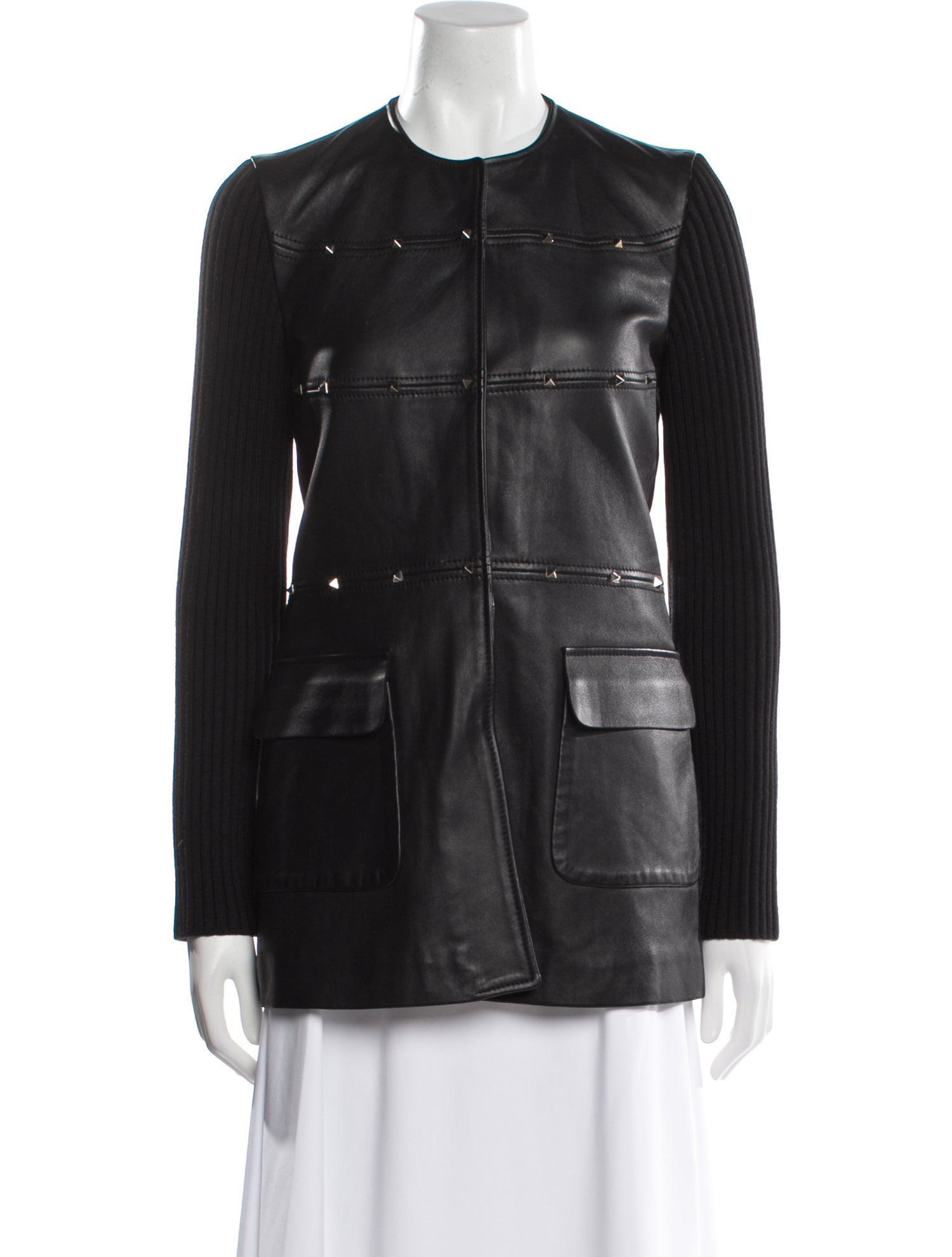 Valentino Leather Utility Jacket