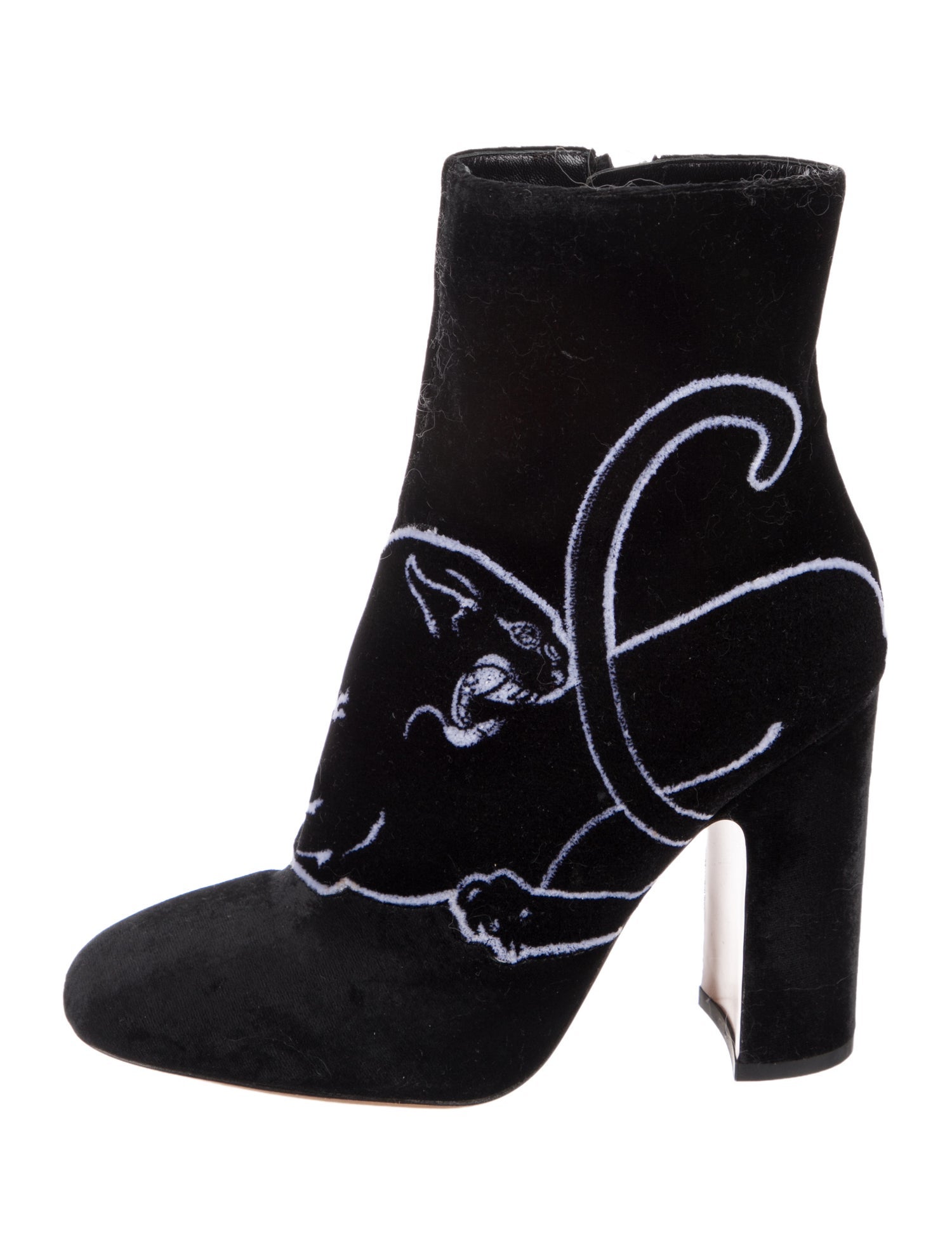 Valentino Velvet Patterned Sock Boots