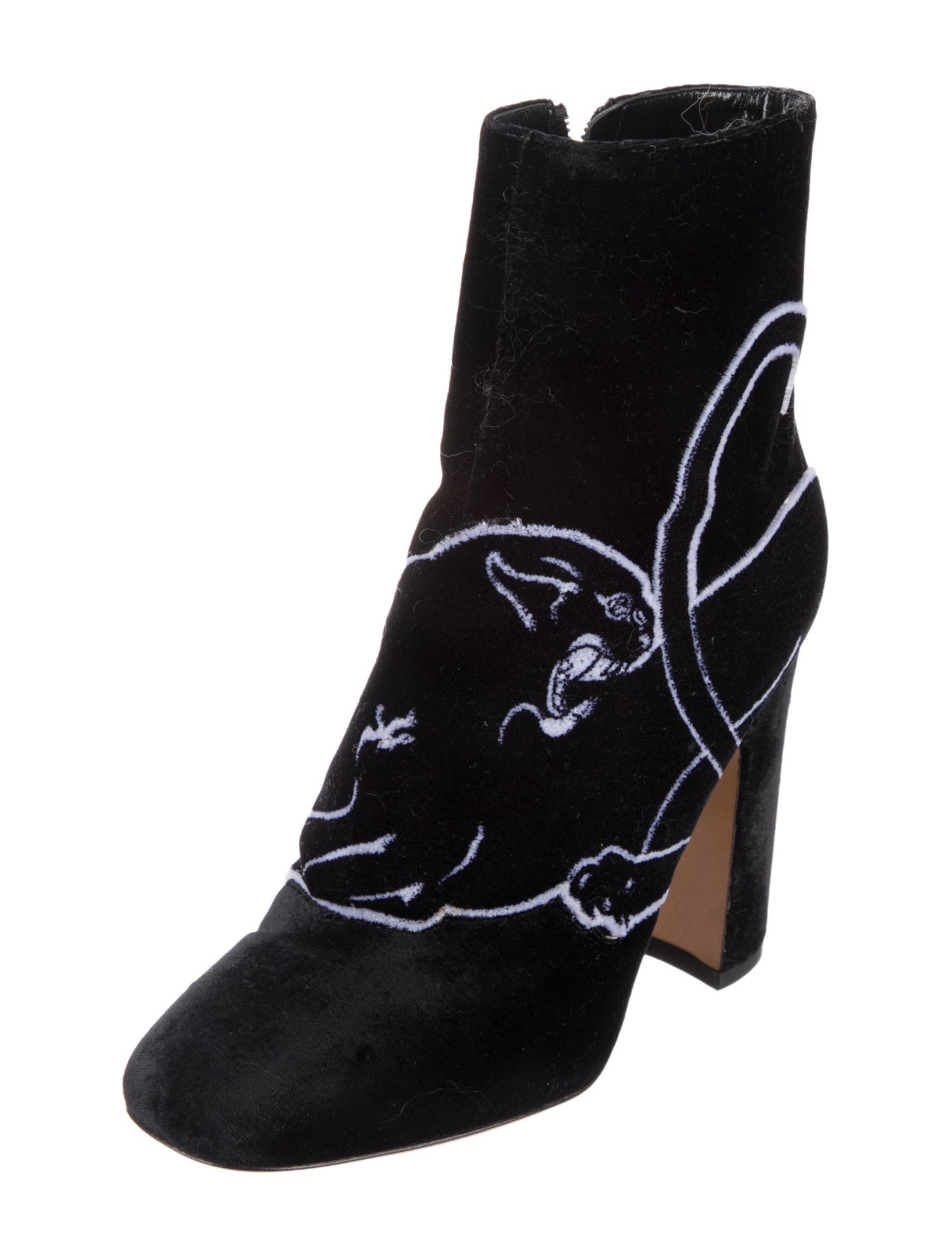 Valentino Velvet Patterned Sock Boots