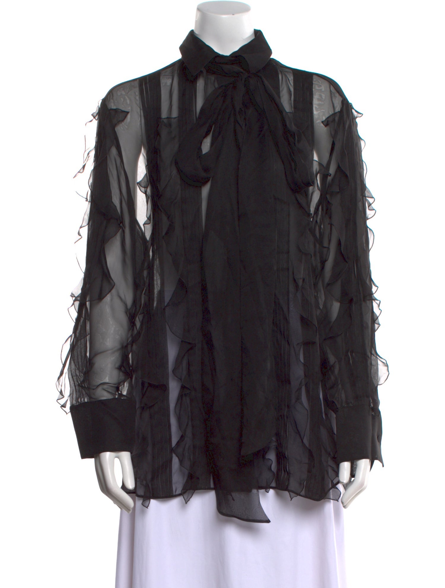 Valentino Silk Mock Neck Blouse w/ Tags