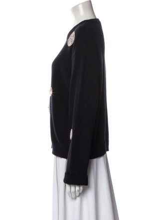 Valentino Virgin Wool Printed Sweater