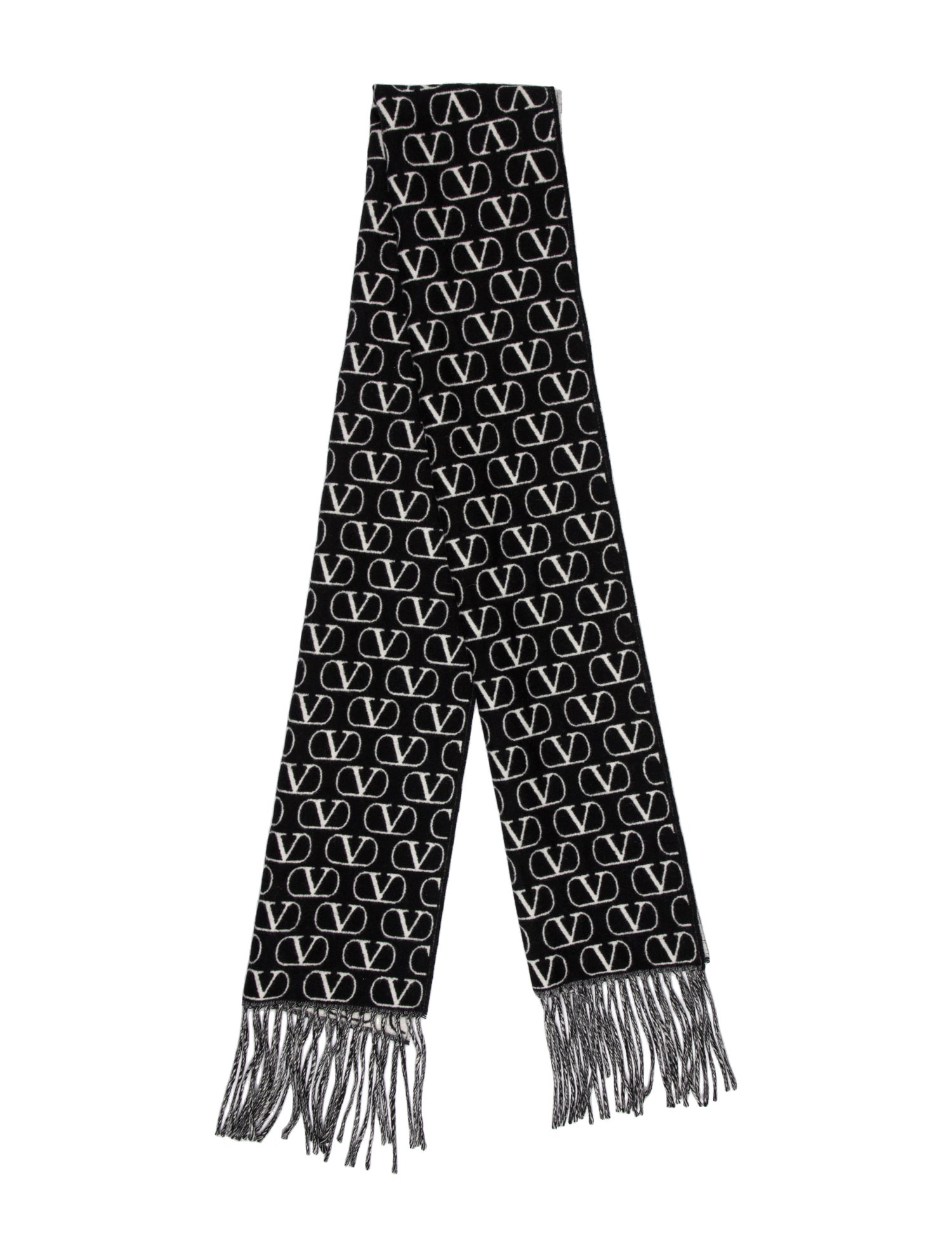 Valentino Virgin Wool Vlogo Scarf