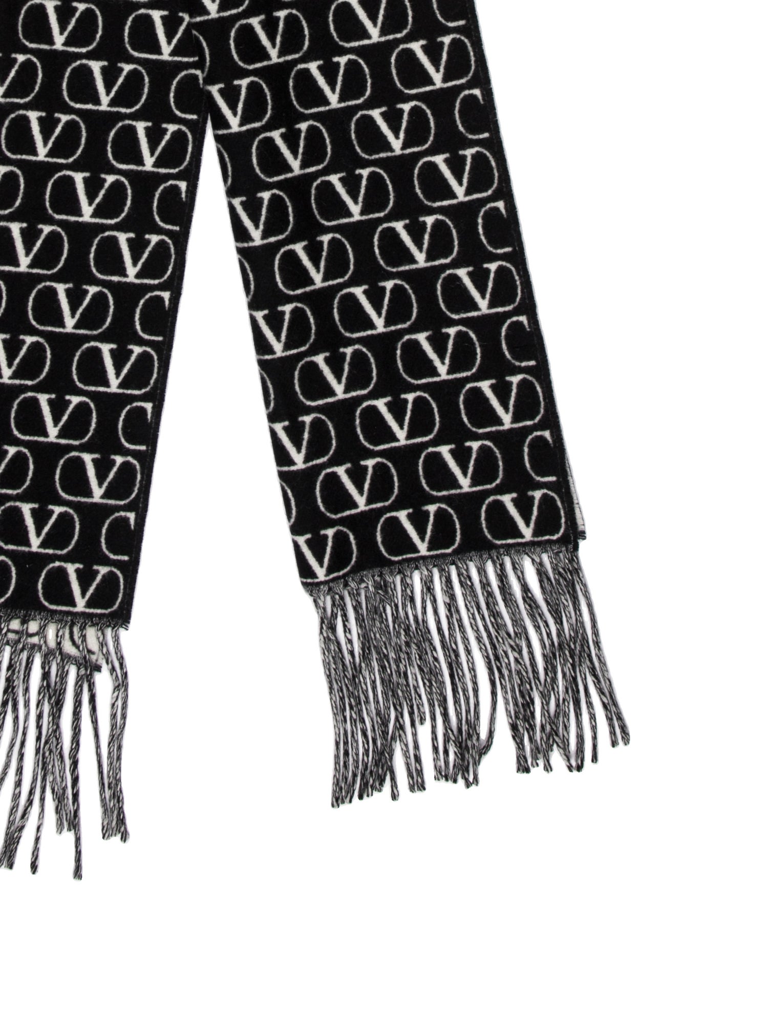 Valentino Virgin Wool Vlogo Scarf