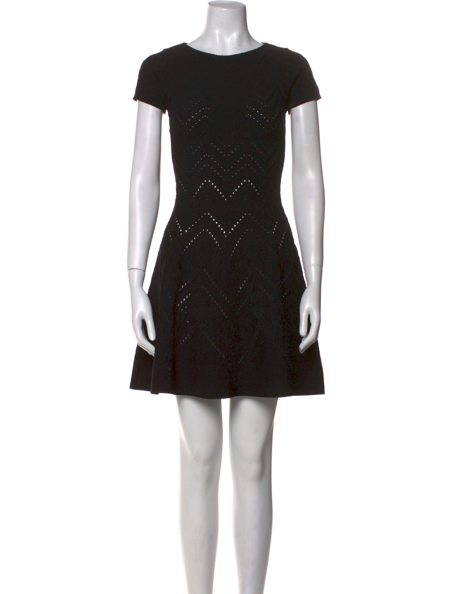 Valentino Bateau Neckline Mini Dress