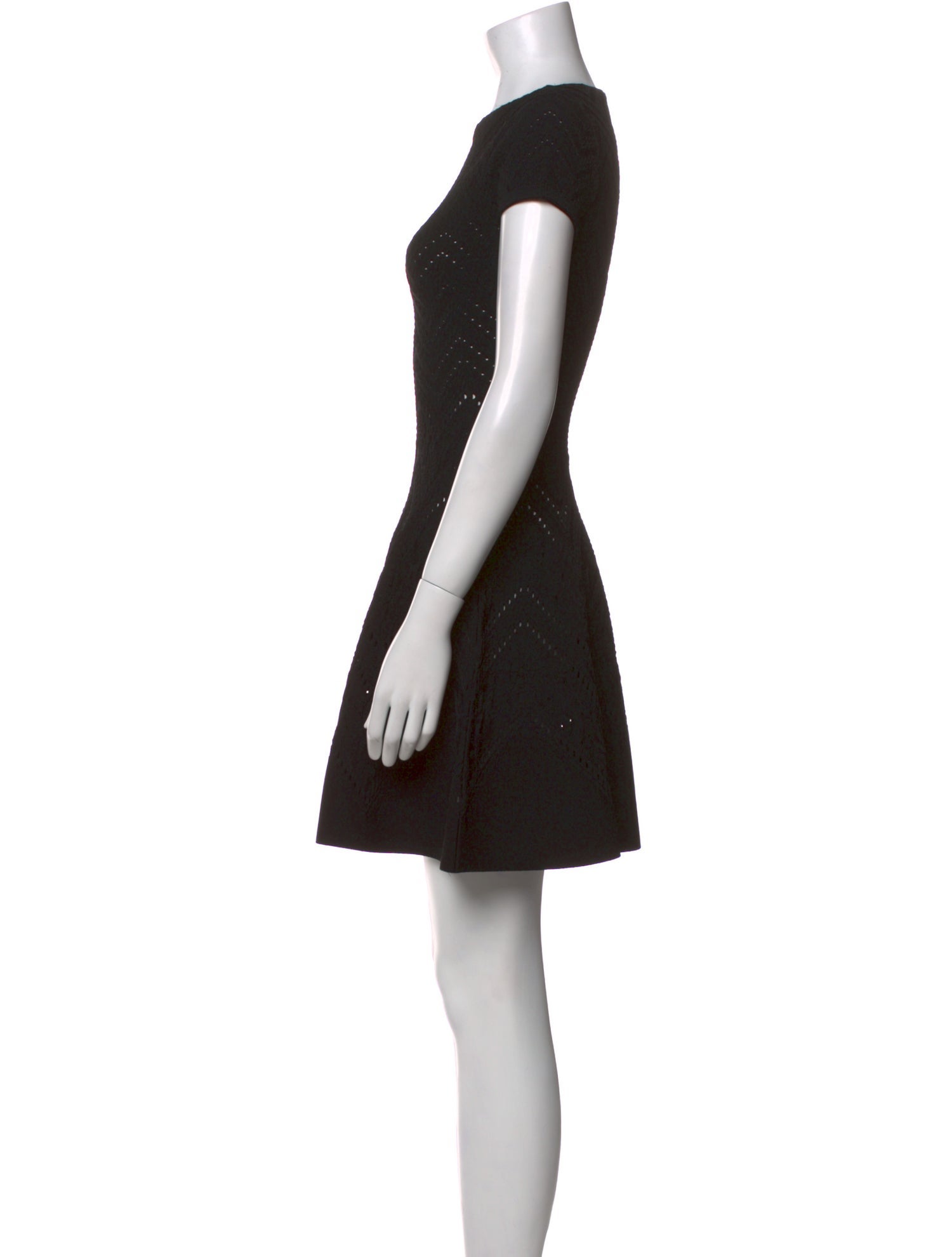 Valentino Bateau Neckline Mini Dress