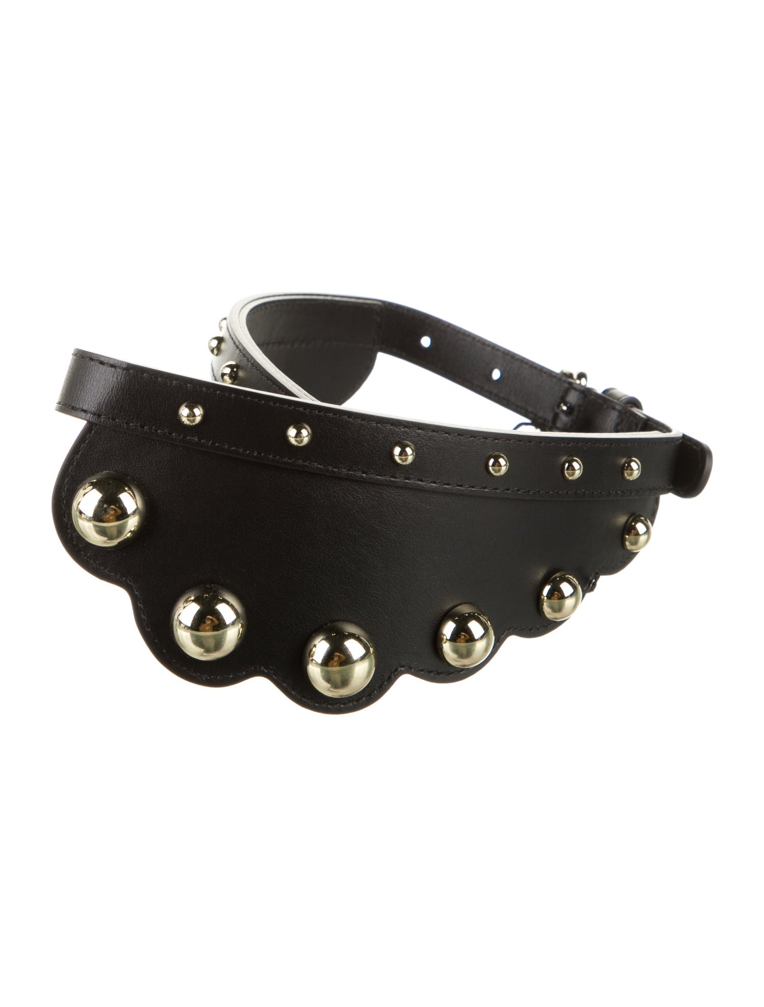 Valentino Leather Studded Accents Waist Belt