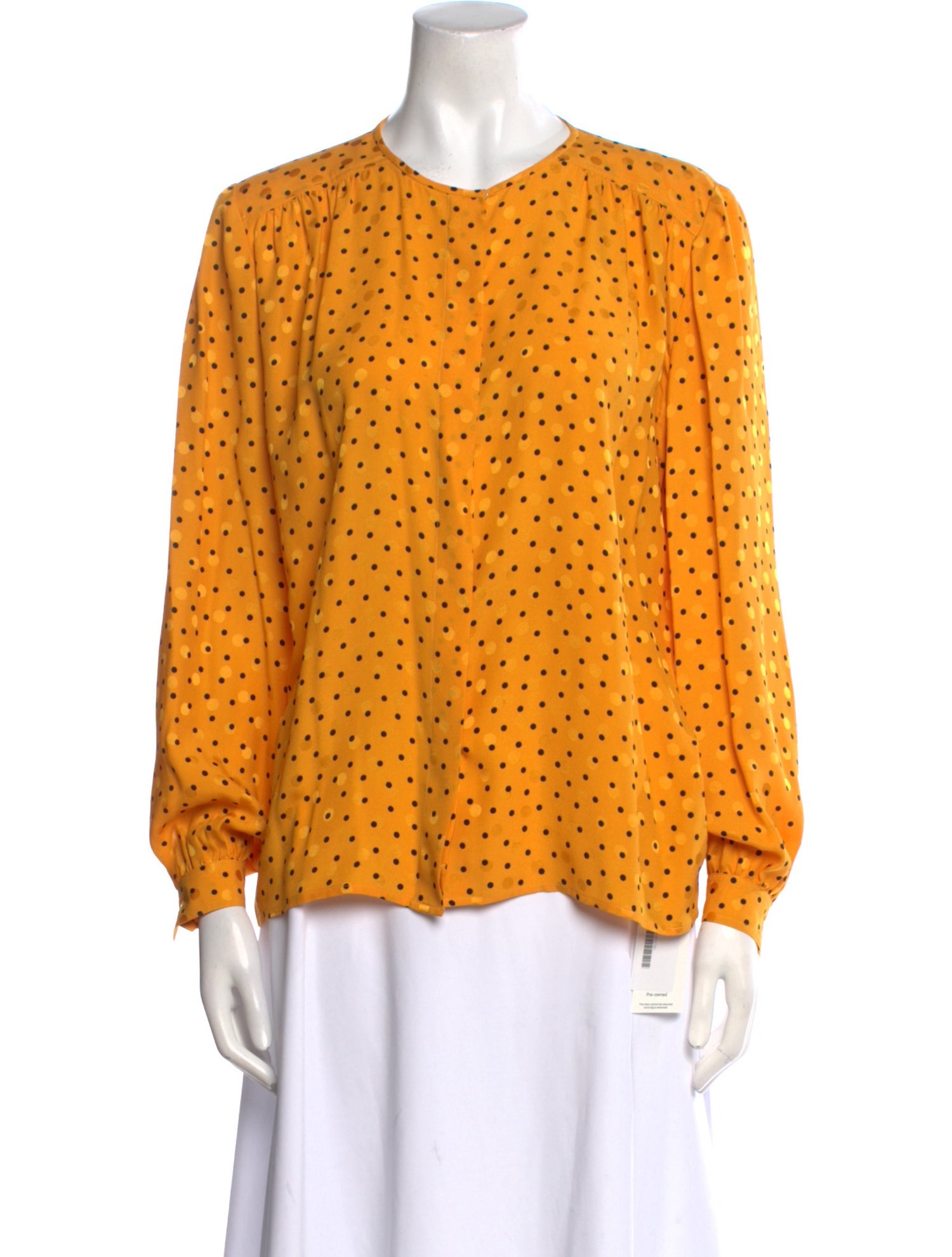 Valentino Silk Polka Dot Print Blouse