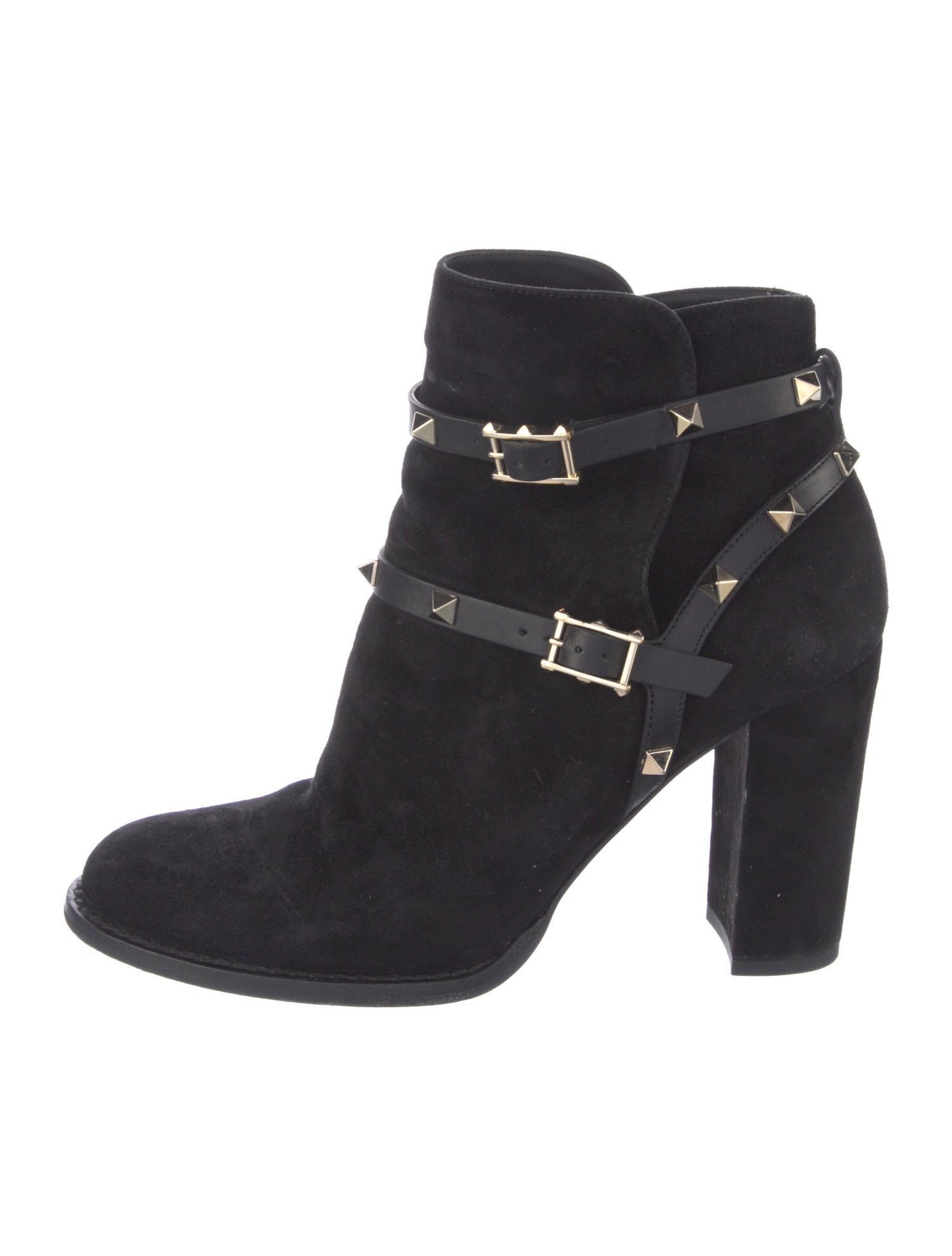 Valentino Rockstud Accents Suede Boots