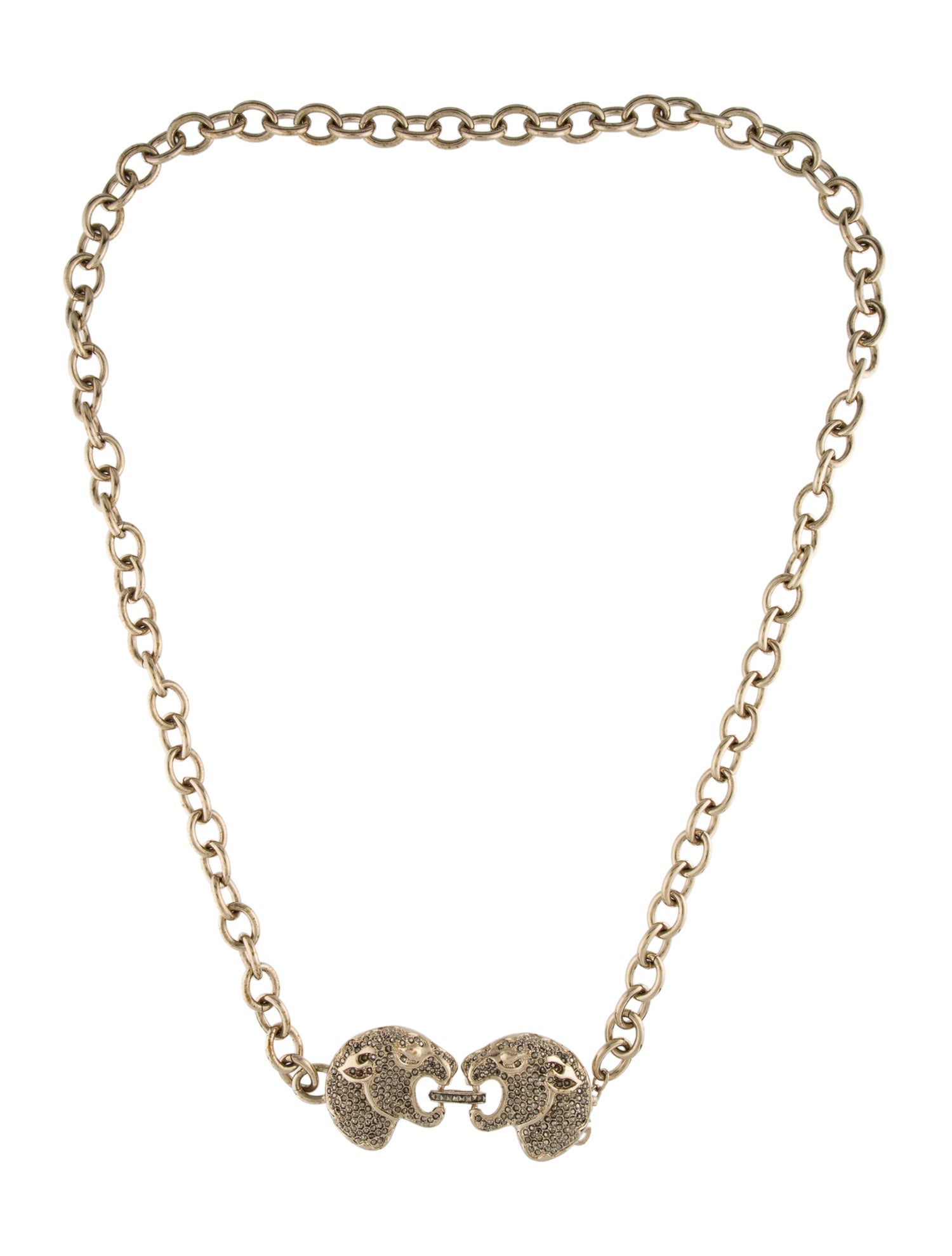 Valentino Skinny Metal Chain-Link Belt