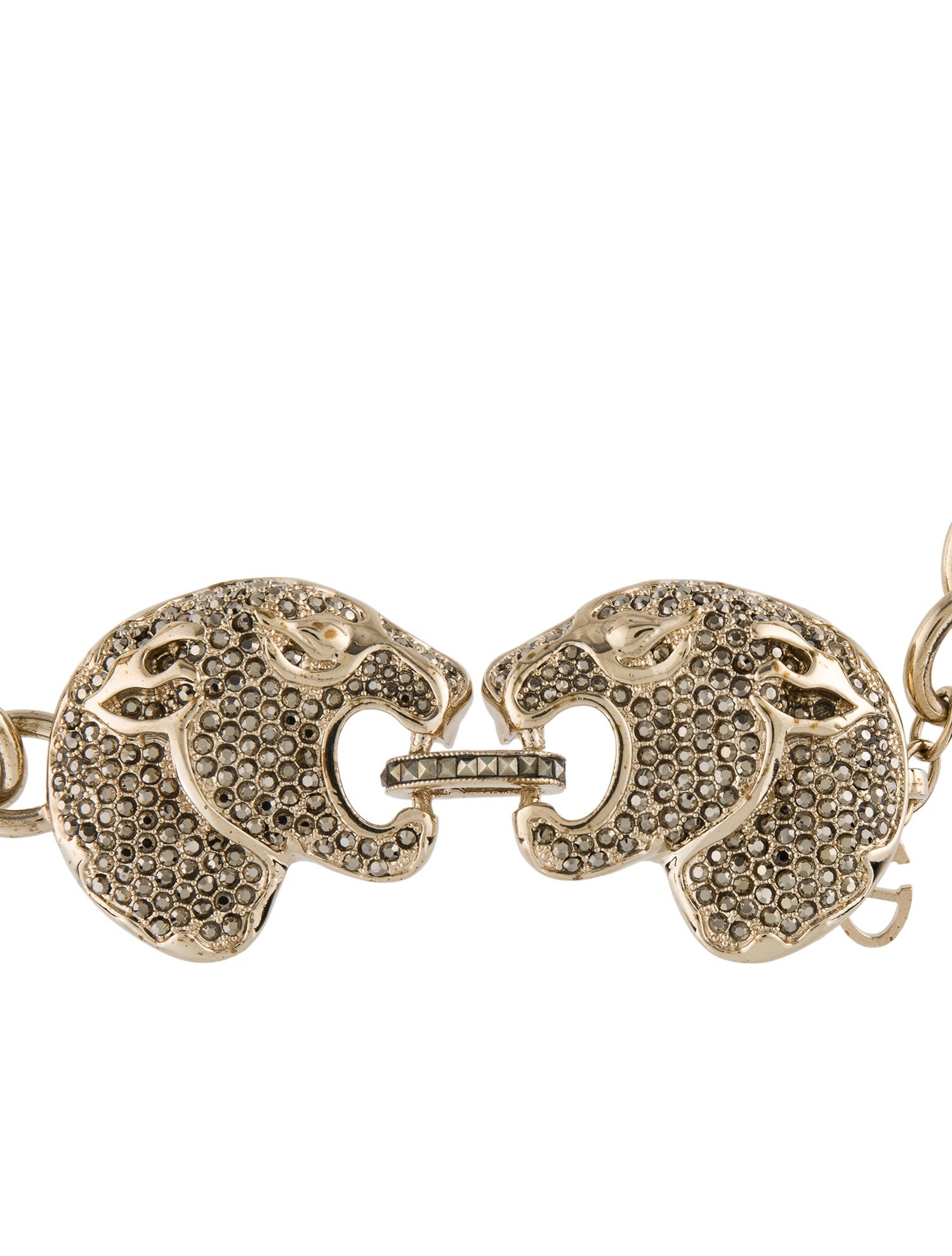 Valentino Skinny Metal Chain-Link Belt