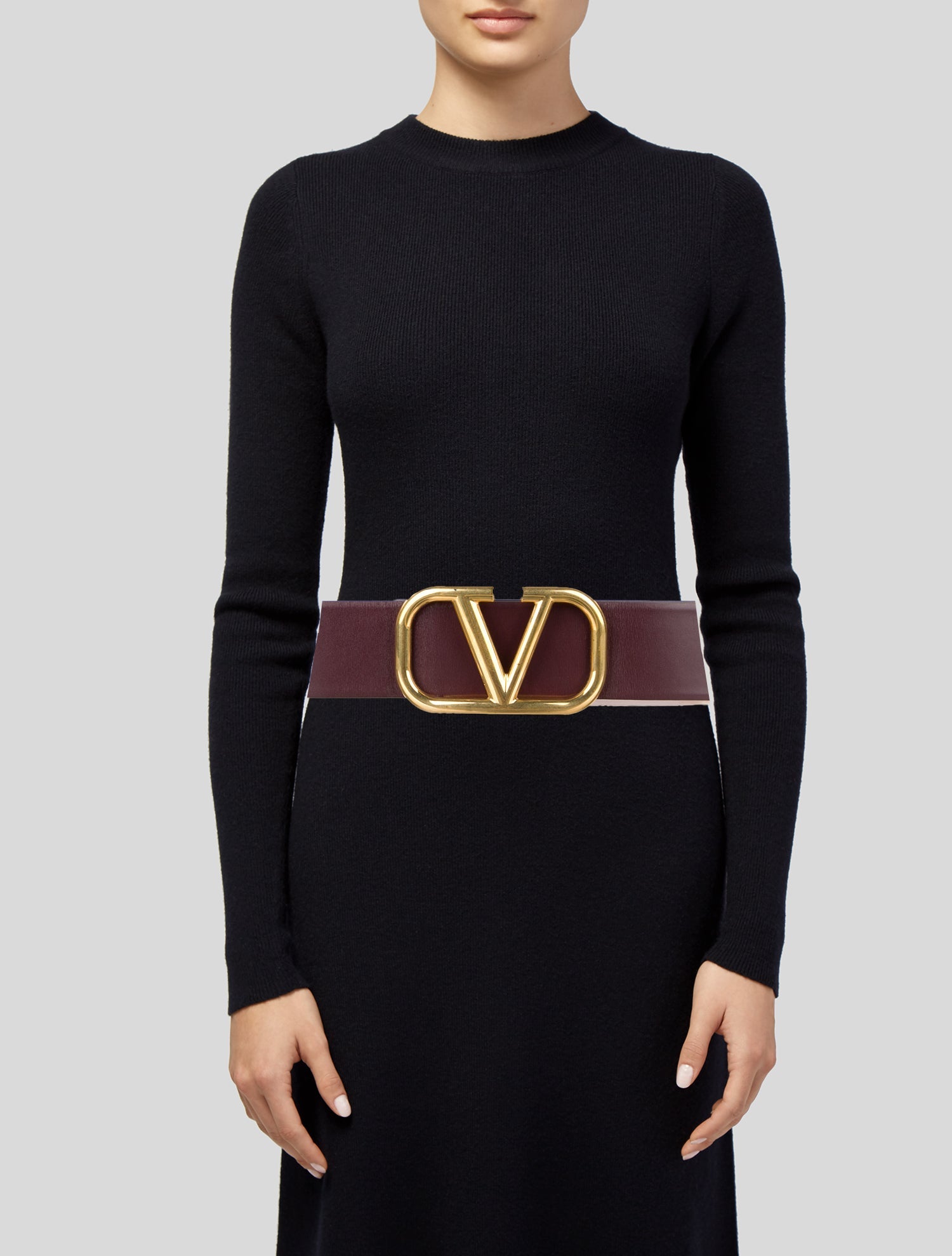 Valentino Vlogo Leather Belt