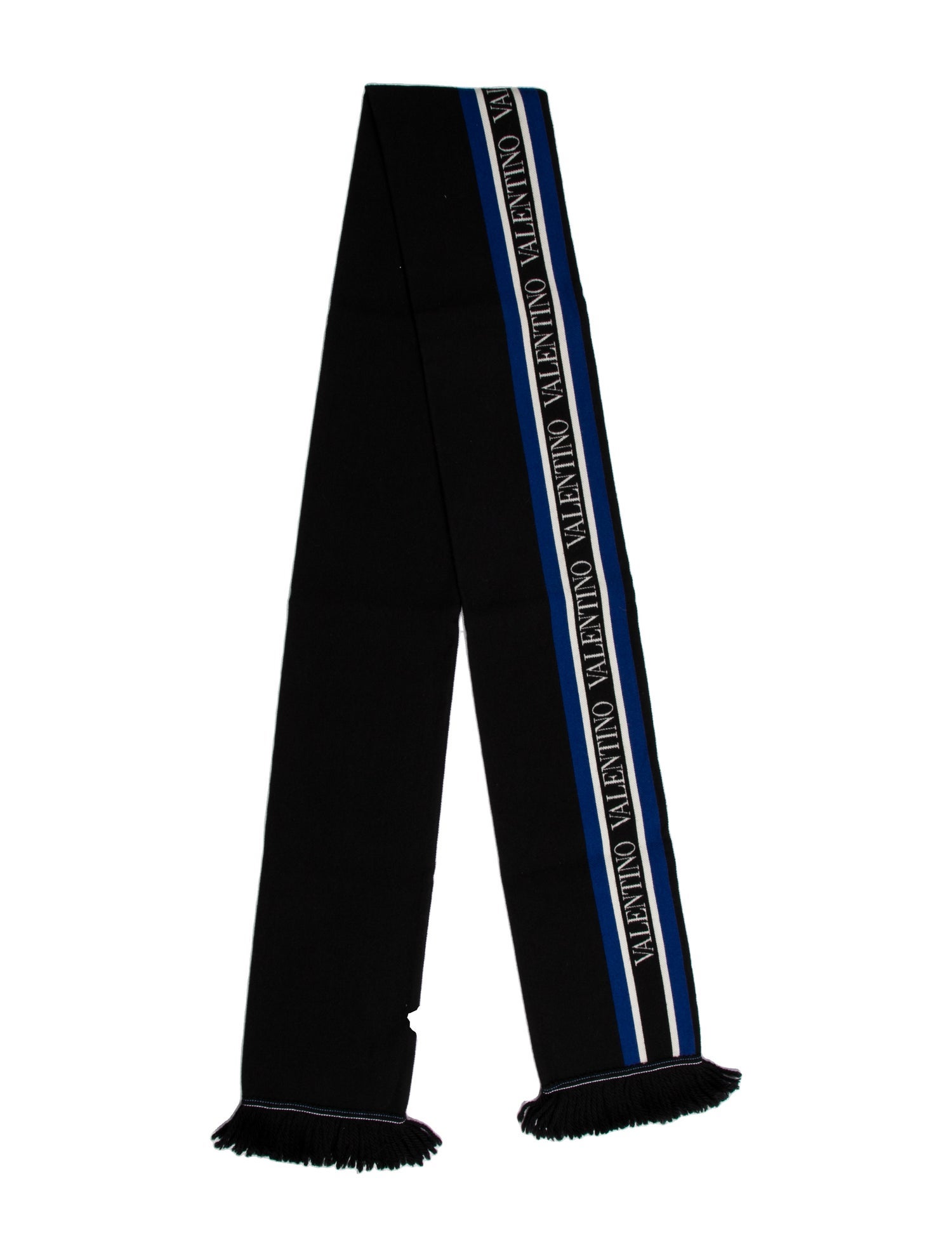 Valentino Wool Striped Scarf