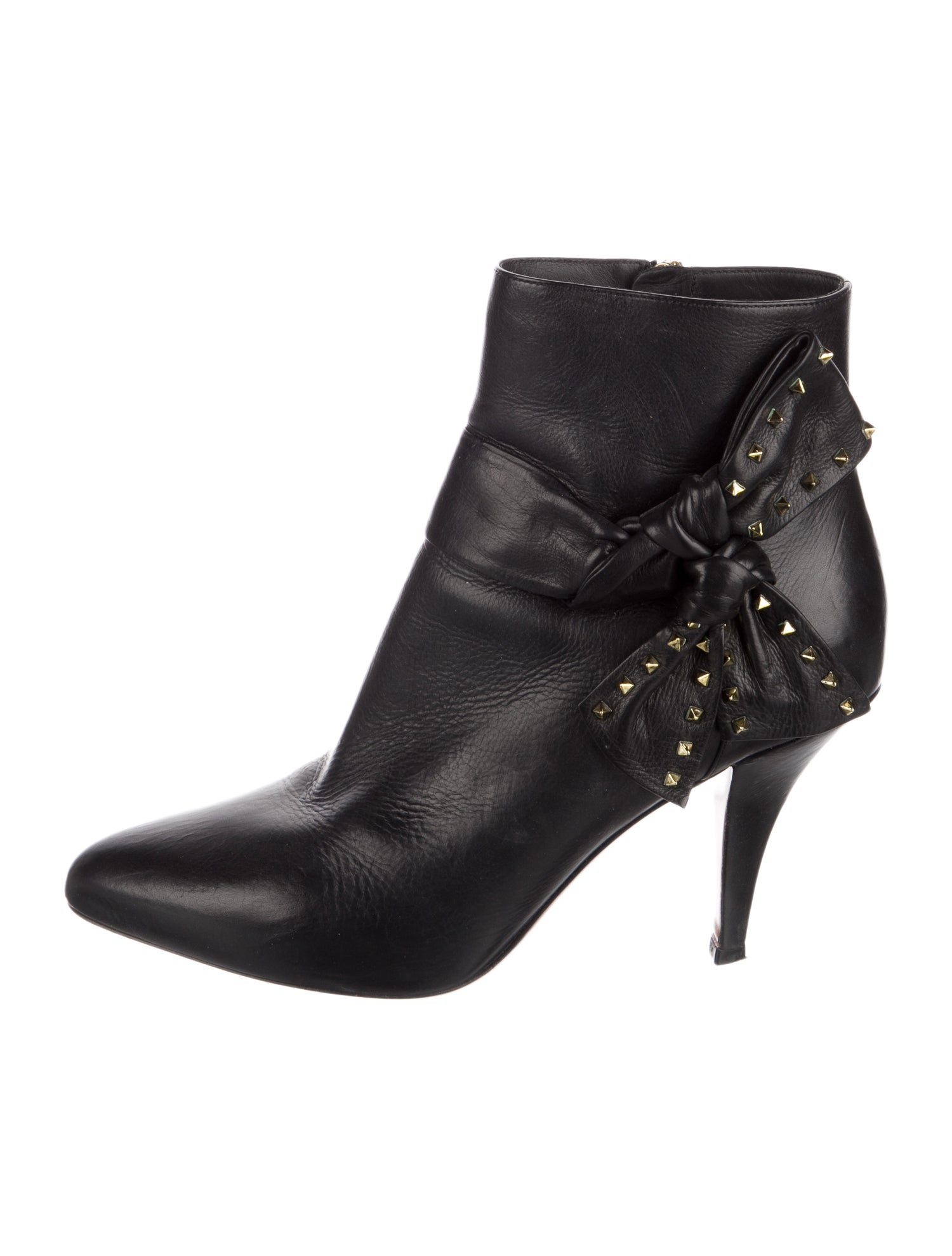 Valentino Rockstud Accents Leather Boots