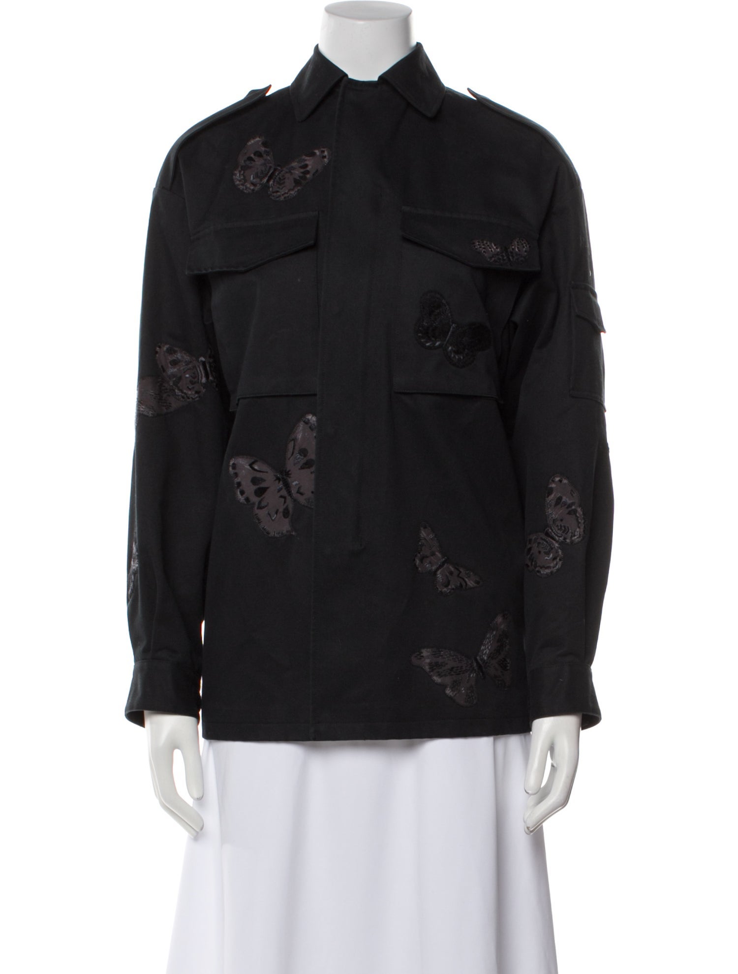 Valentino Floral Print Utility Jacket