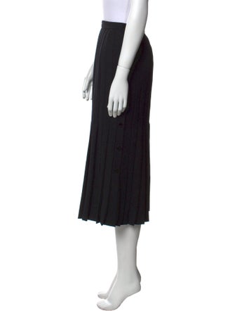 Valentino Pleated Accents Midi Length Skirt