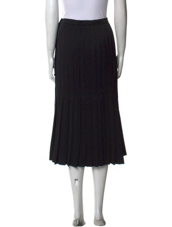 Valentino Pleated Accents Midi Length Skirt