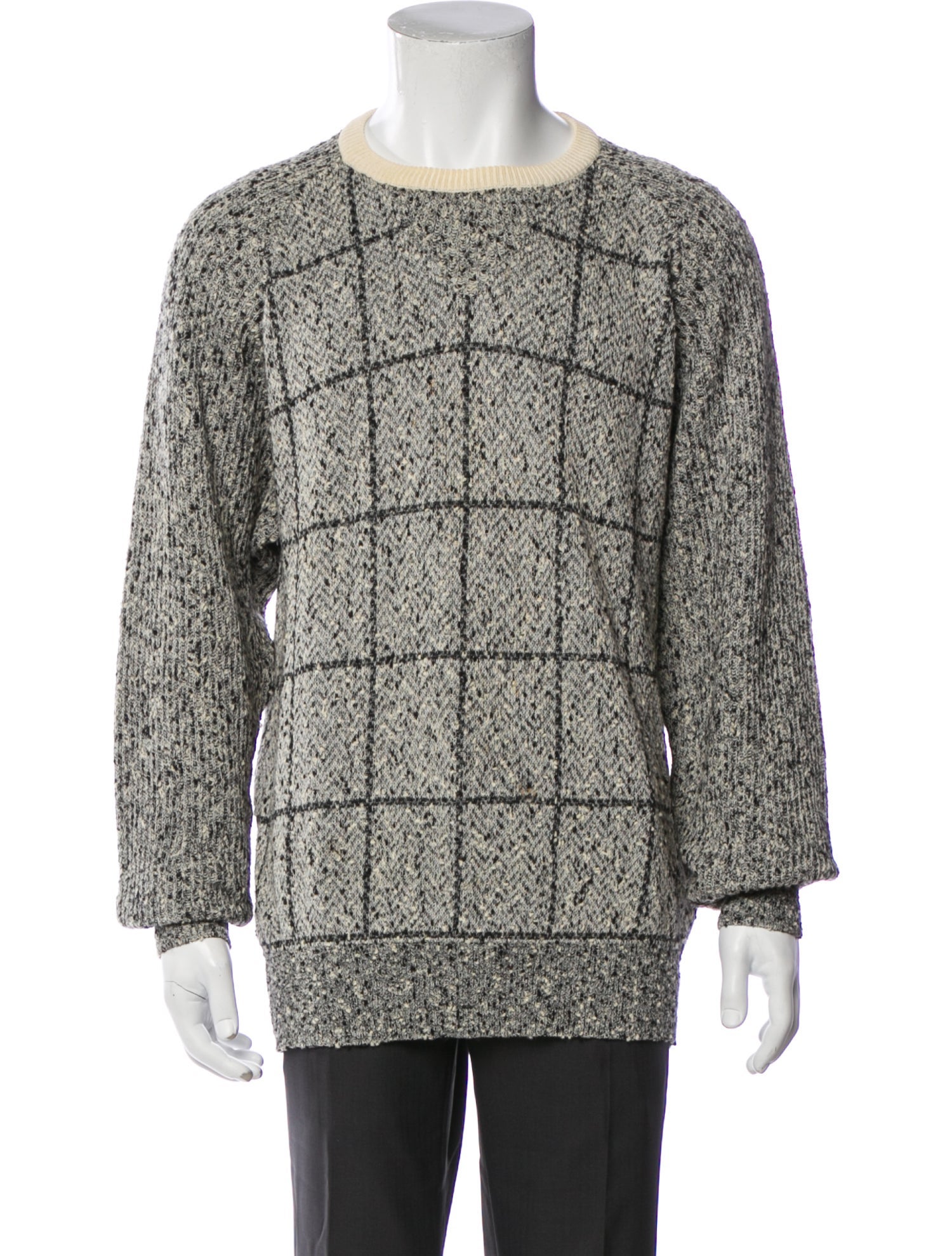 Valentino Plaid Print Scoop Neck Cardigan