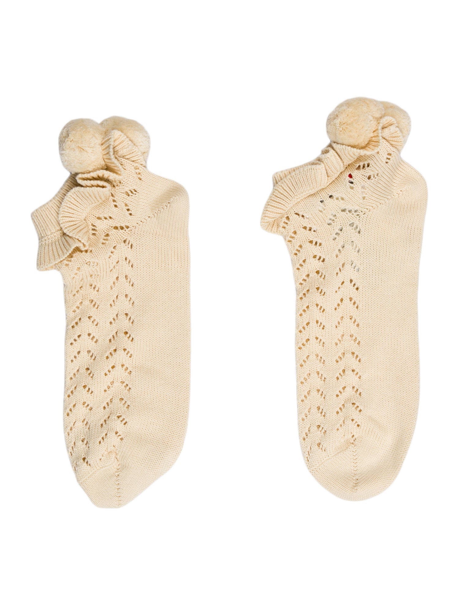 Valentino Ruffle Embellished Socks