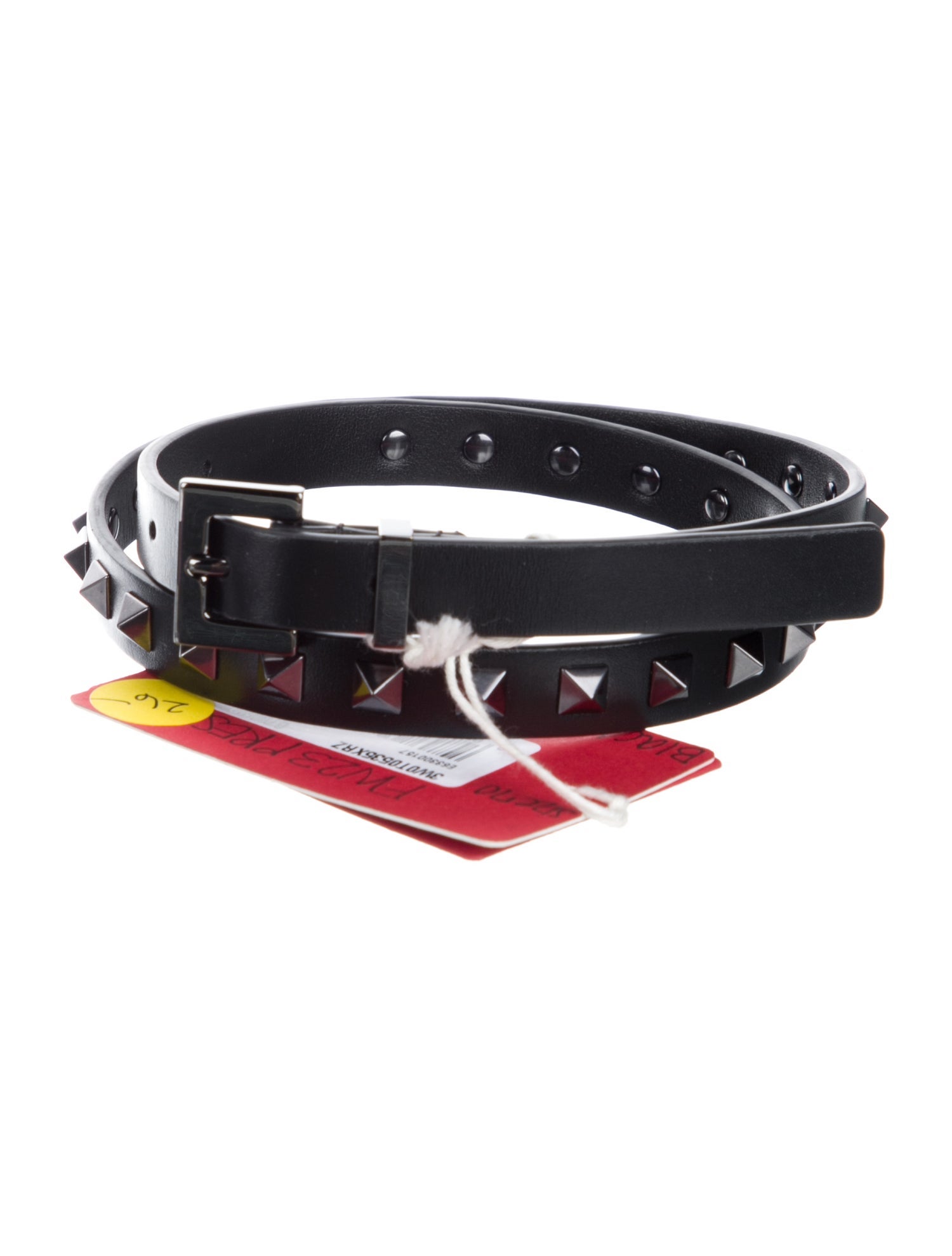 Valentino Rockstud Accents Skinny Waist Belt