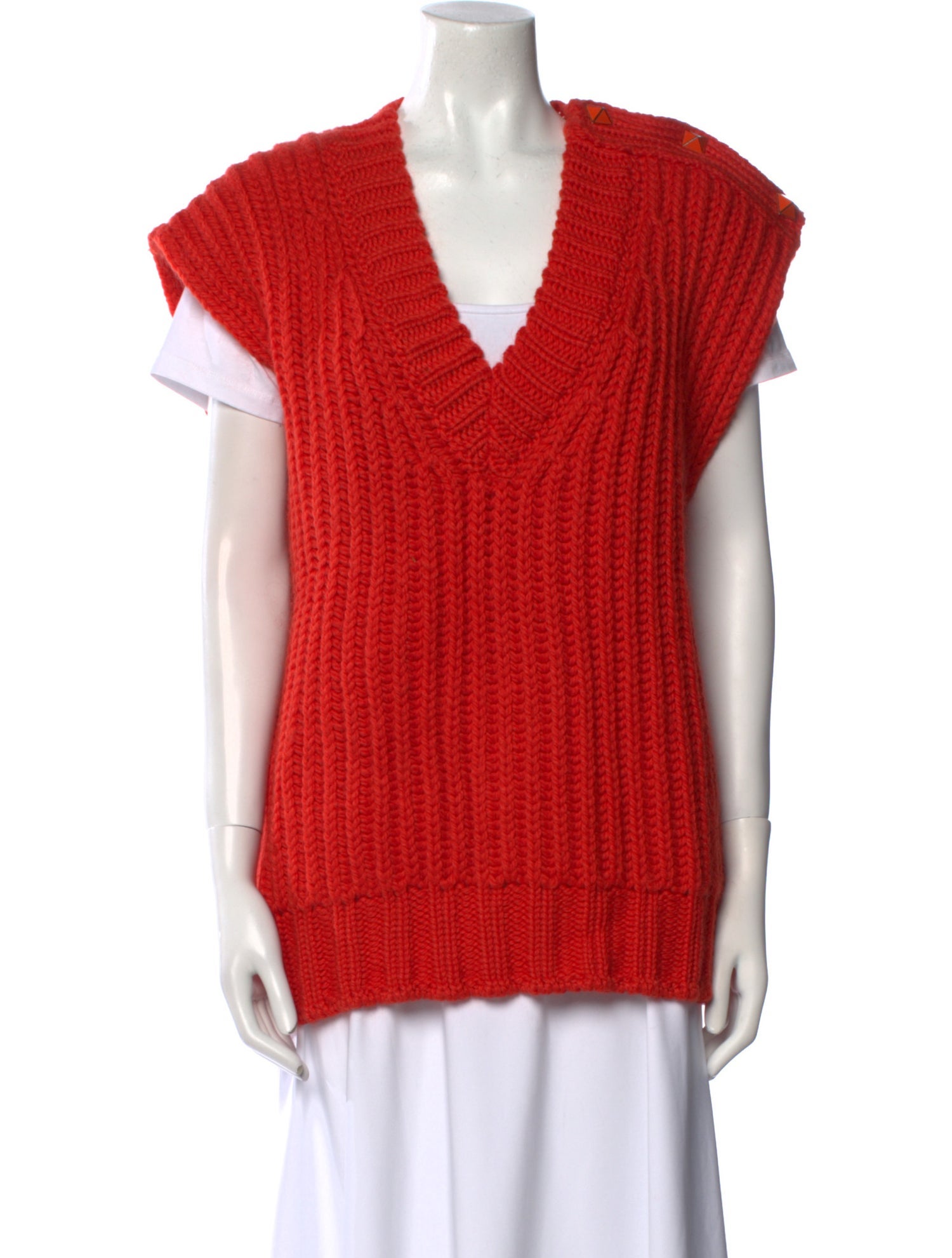 Valentino Virgin Wool V-Neck Sweater