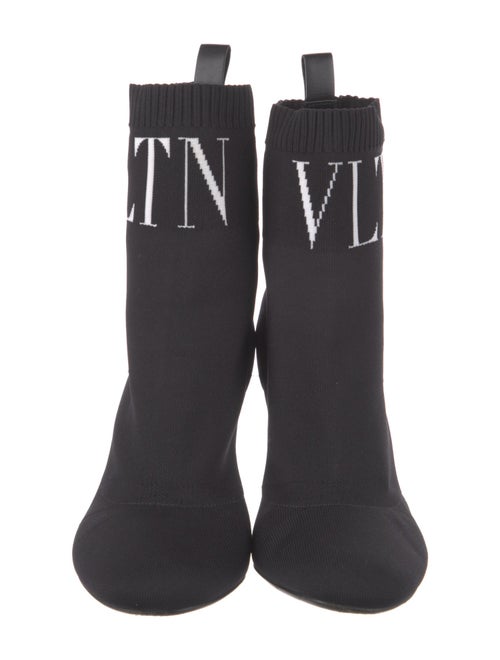 Valentino Rockstud Accents Patterned Sock Boots