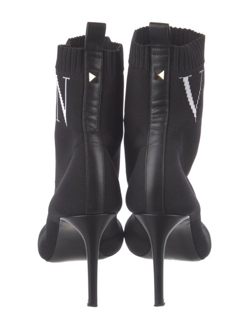 Valentino Rockstud Accents Patterned Sock Boots