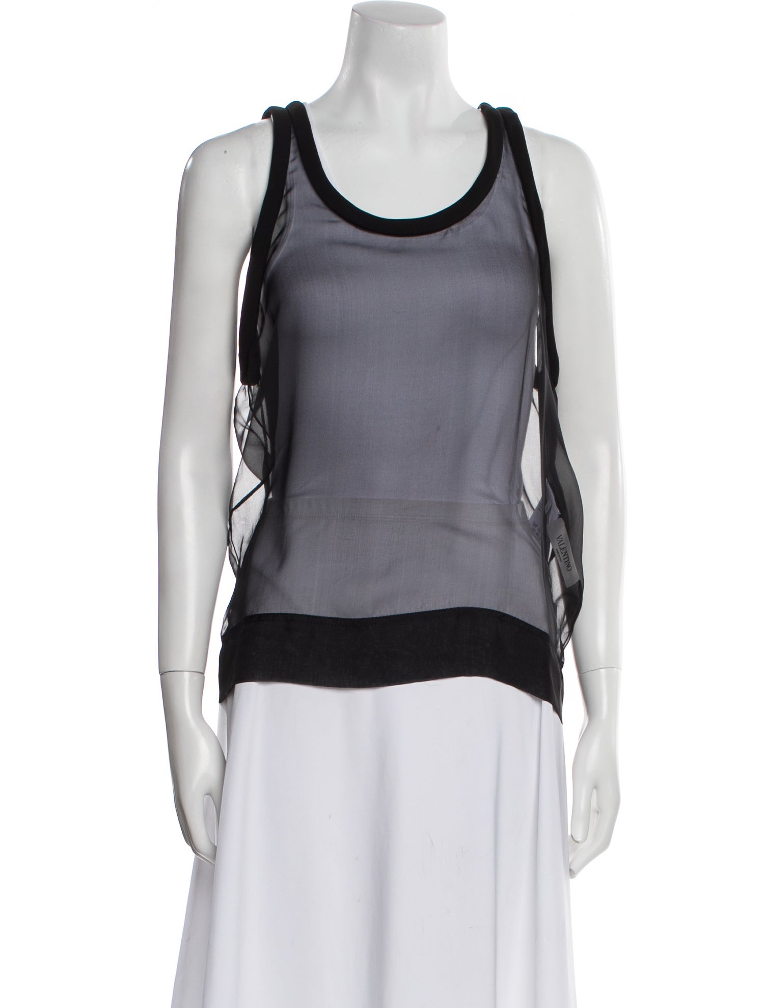 Valentino Silk Scoop Neck Top w/ Tags