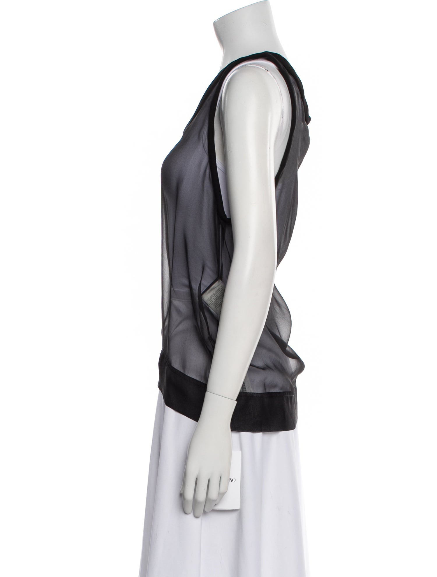 Valentino Silk Scoop Neck Top w/ Tags