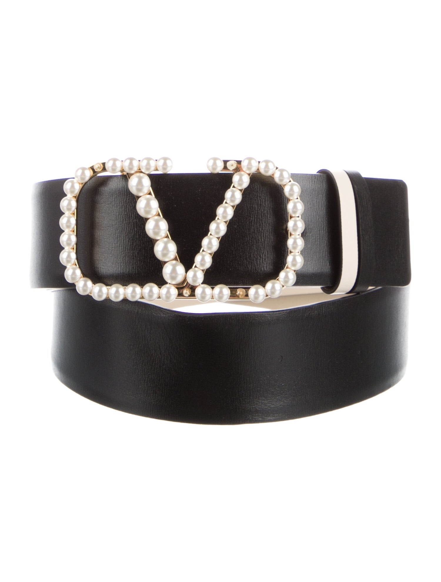 Valentino Leather Studded Accents Belt