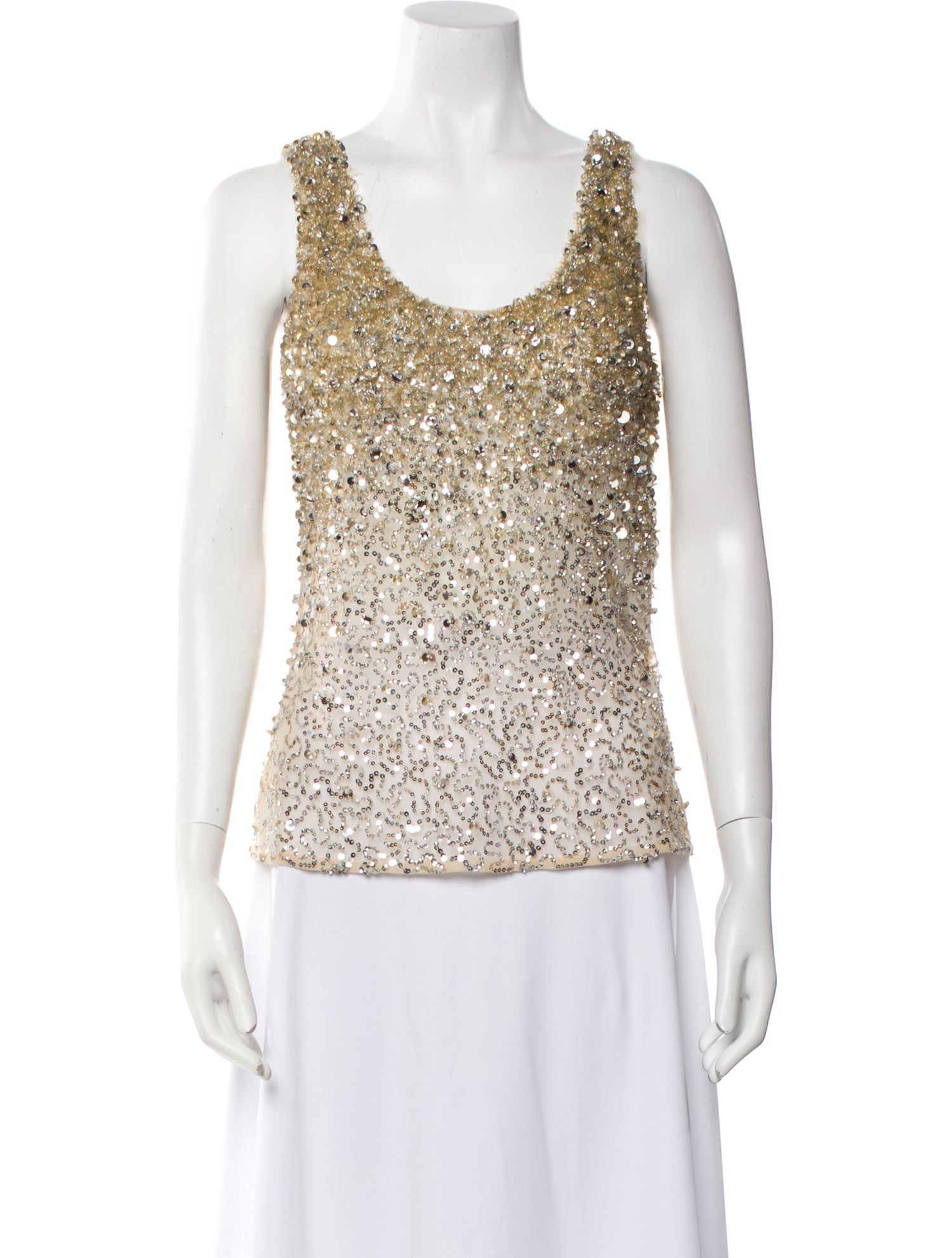 Valentino Printed Scoop Neck Top w/ Tags