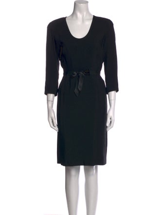 Valentino Scoop Neck Knee-Length Dress