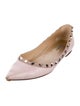 Valentino Rockstud Accents Leather Ballet Flats