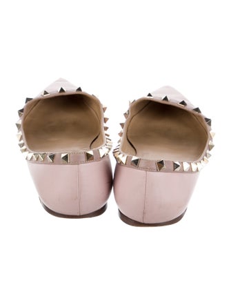 Valentino Rockstud Accents Leather Ballet Flats