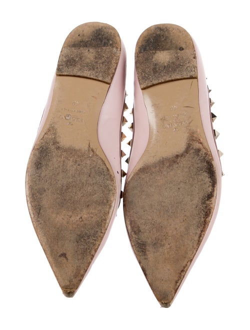 Valentino Rockstud Accents Leather Ballet Flats