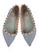 Valentino Rockstud Accents Leather Flats