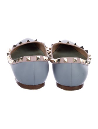 Valentino Rockstud Accents Leather Flats
